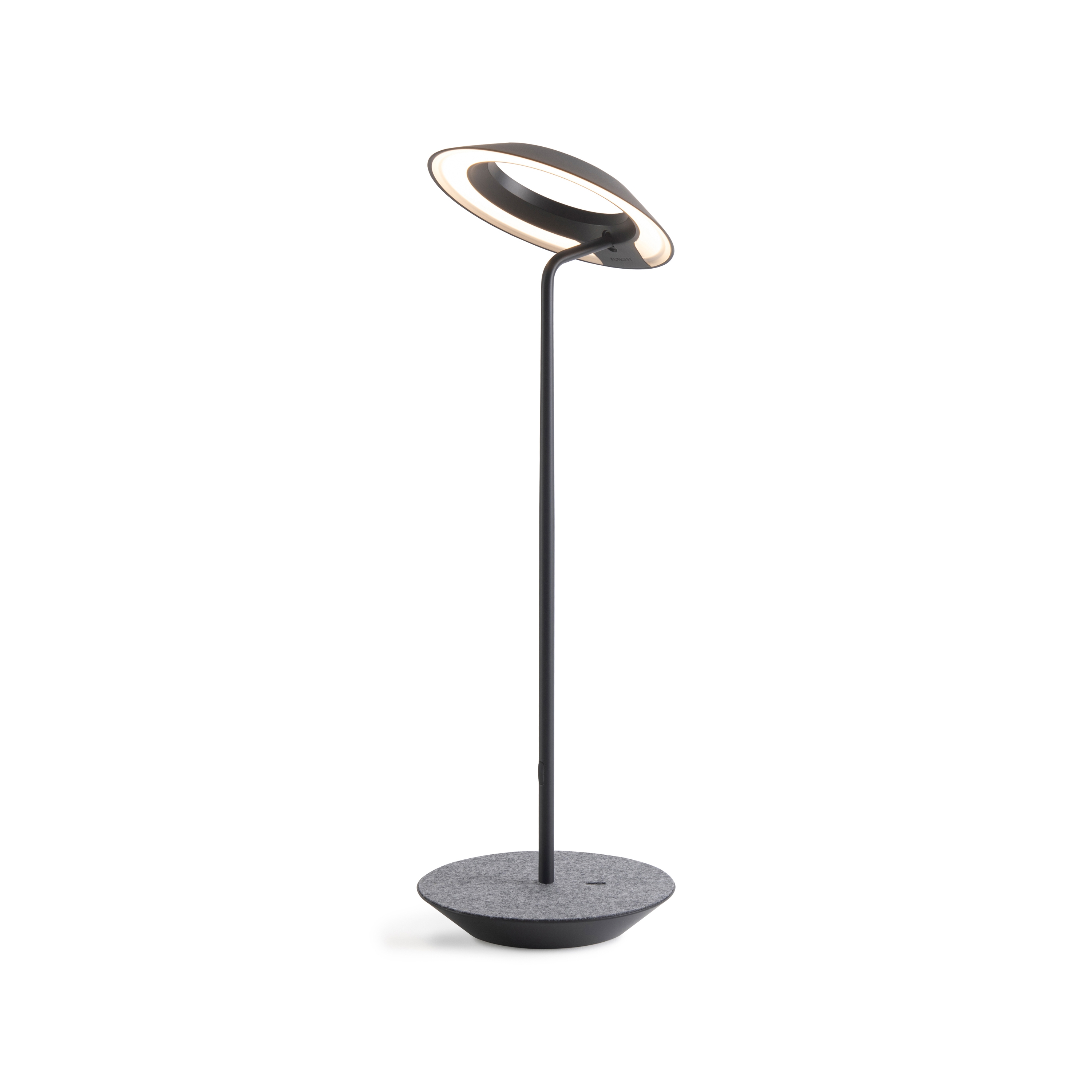 Royyo Desk Lamp, Matte Black body, Oxford Felt base plate