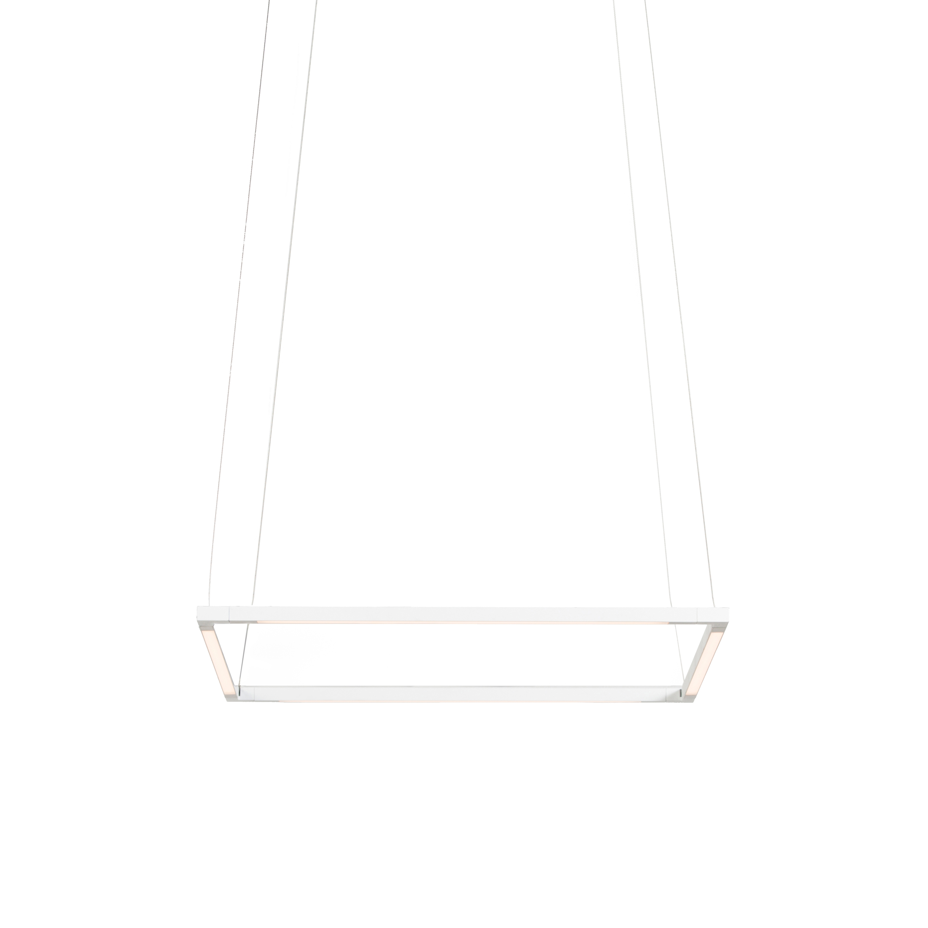 Display product Z-Bar Pendant 16", Square, Matte White, Canopy from manufacturer Koncept