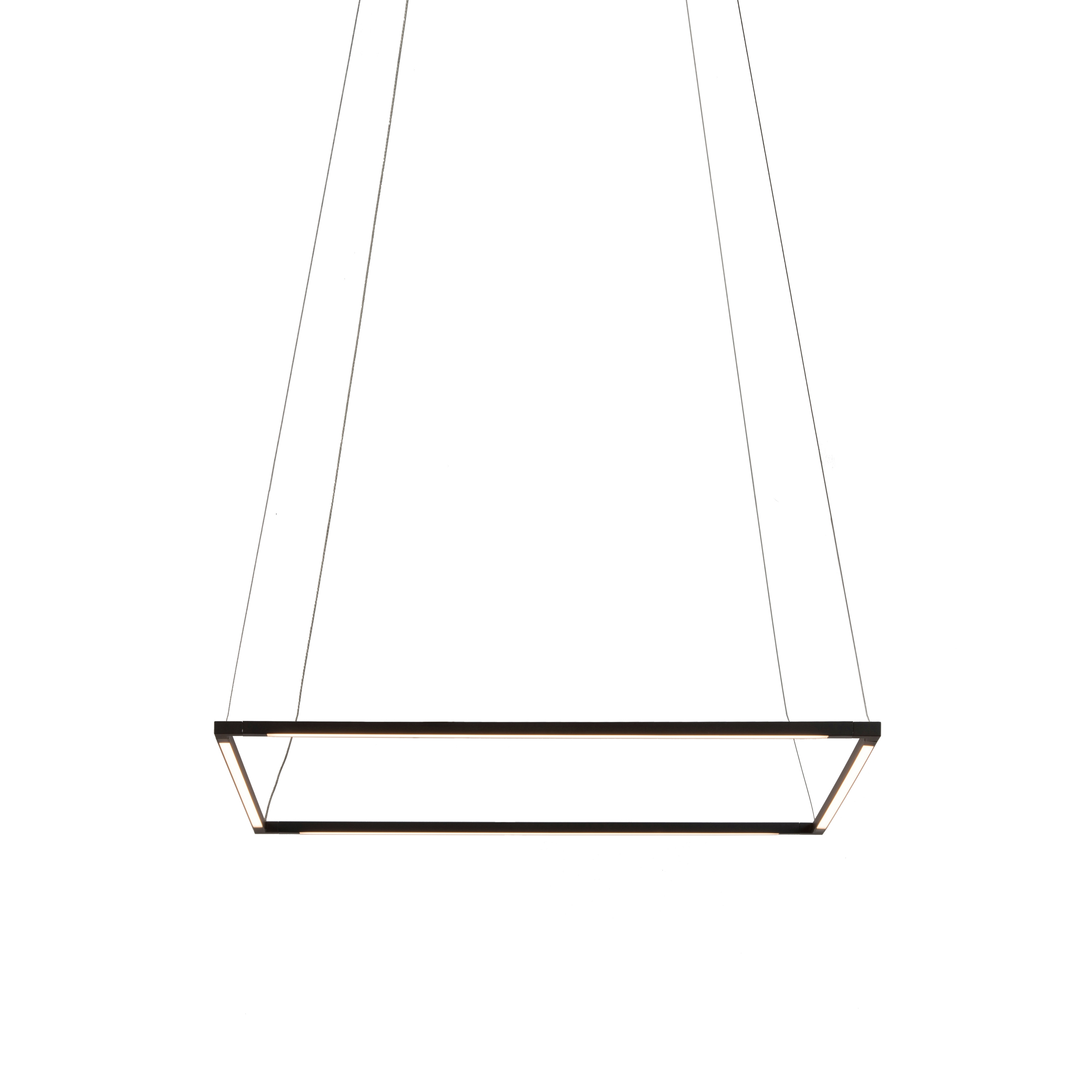 Display product Z-Bar Pendant 24", Square, Matte Black, Canopy from manufacturer Koncept