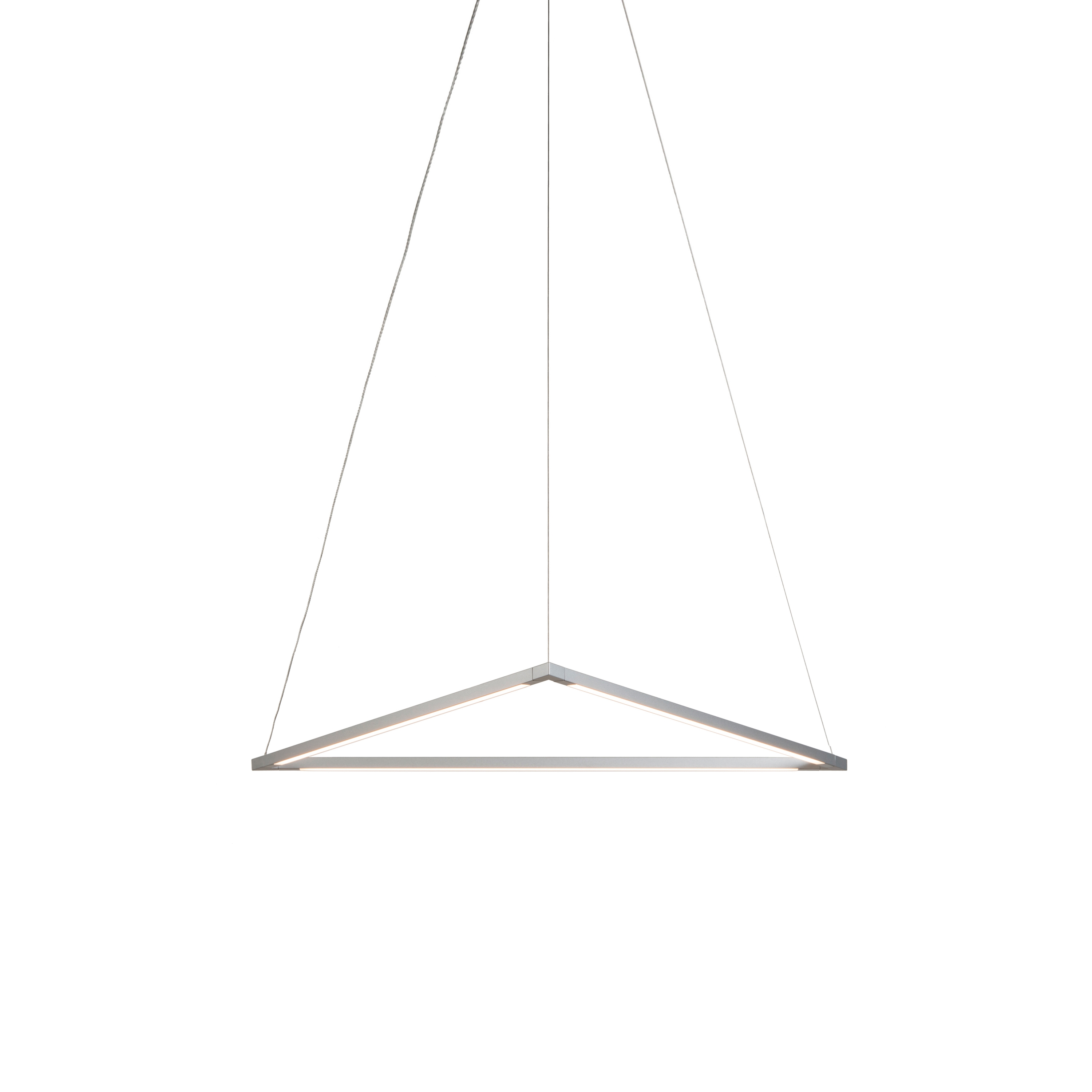 Z-Bar Pendant 24", Triangle, Silver, Canopy