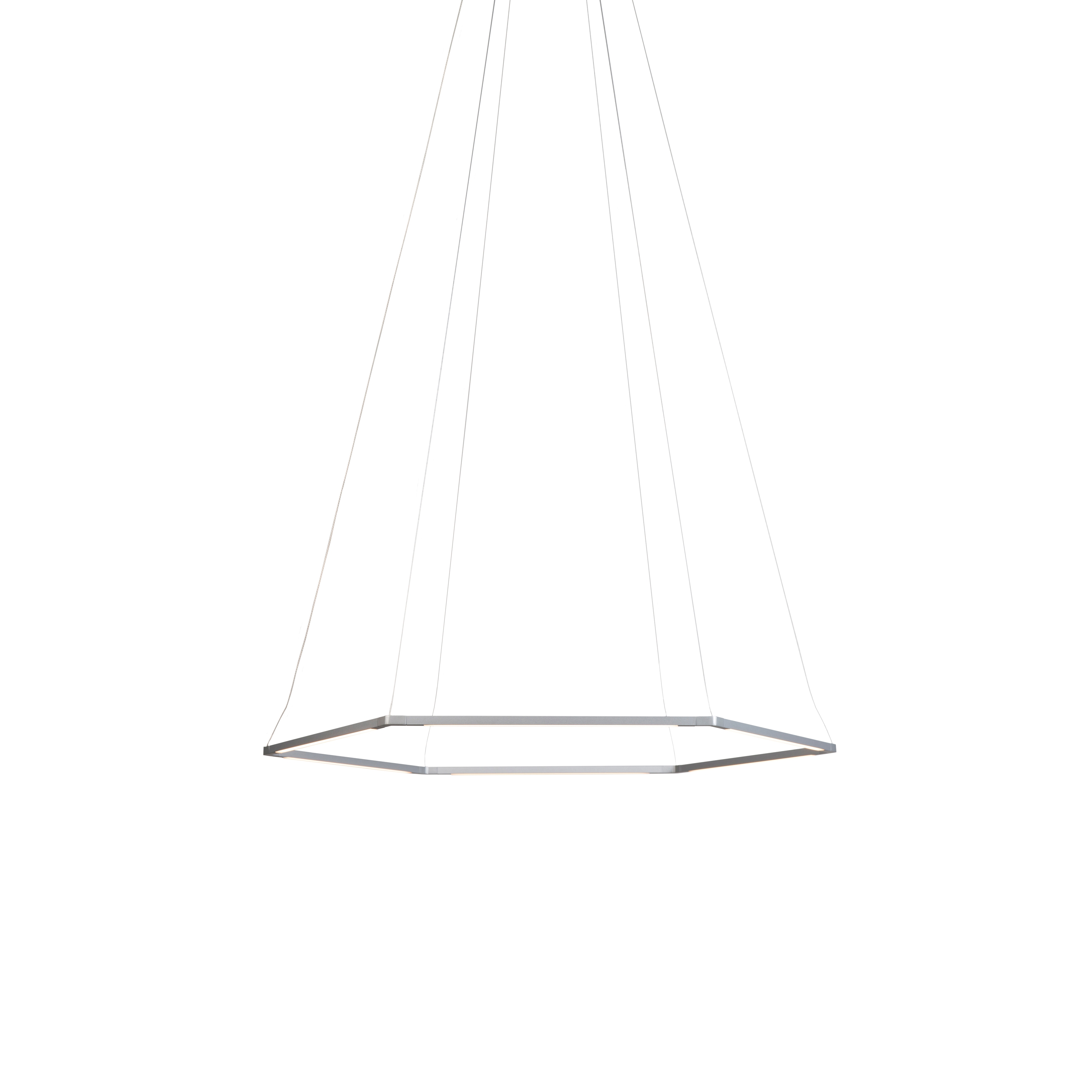 Z-Bar Pendant 16", Honeycomb, Silver, Canopy
