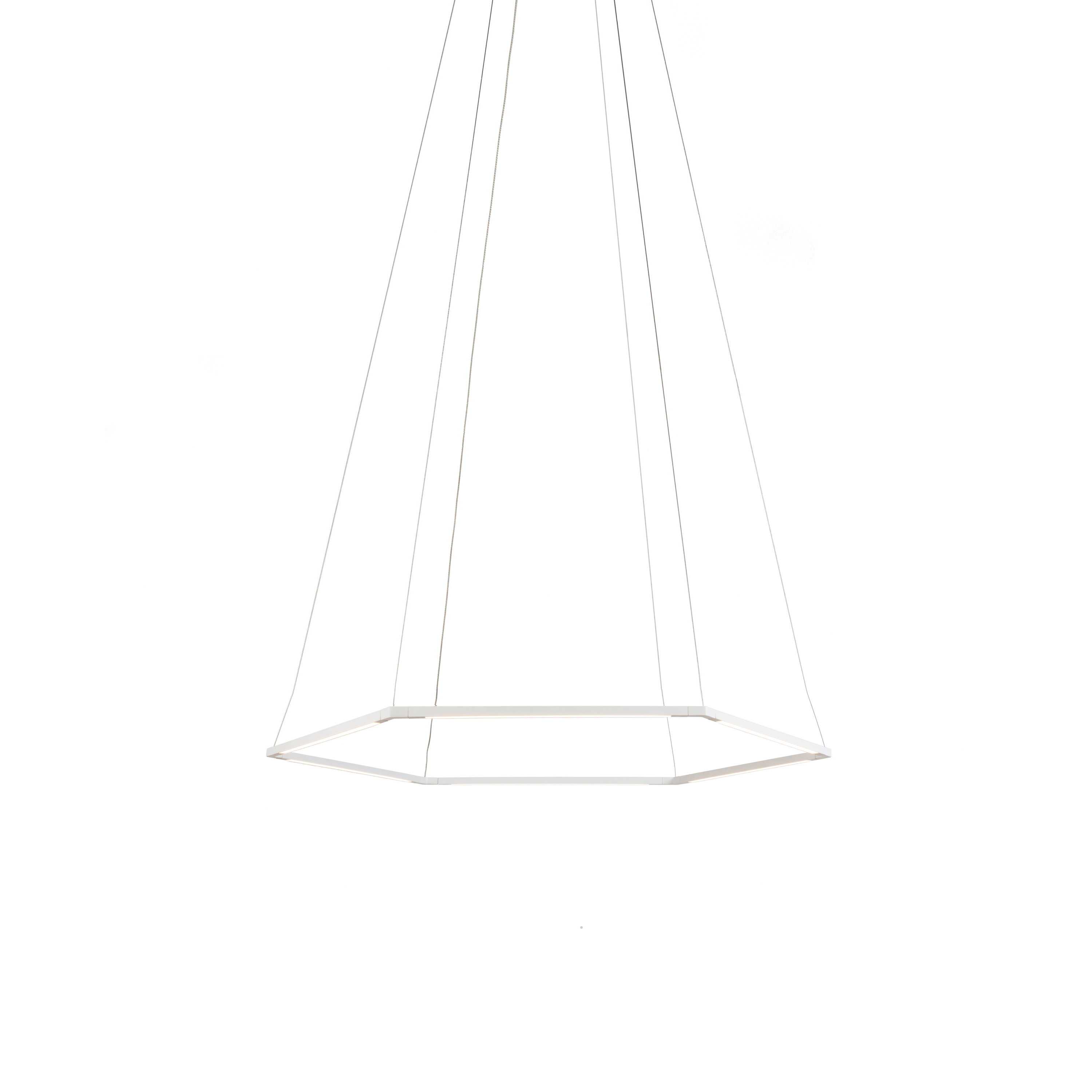 Z-Bar Pendant 16", Honeycomb, Matte White, Canopy