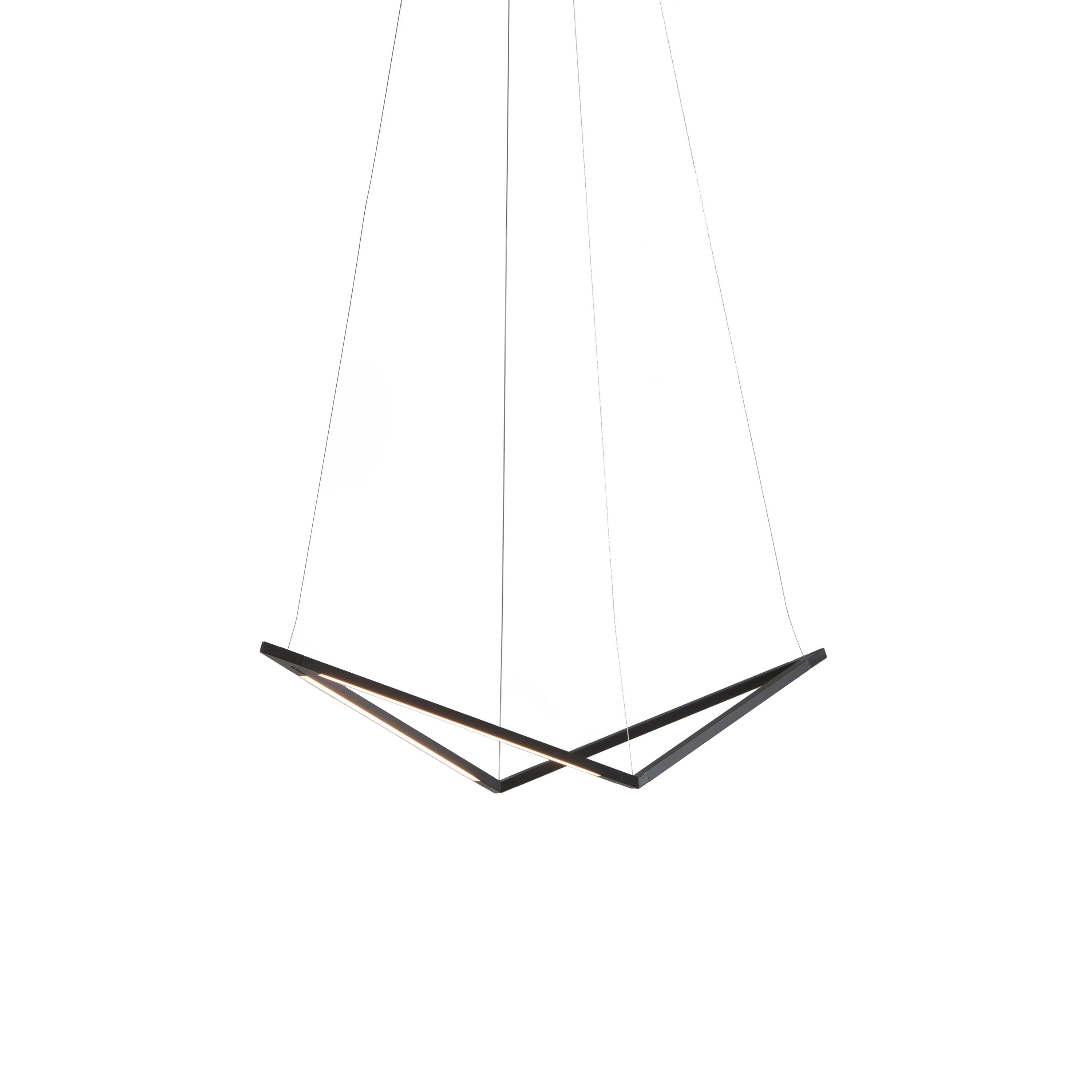 Z-Bar Pendant 16", Bird,  Matte Black, Canopy