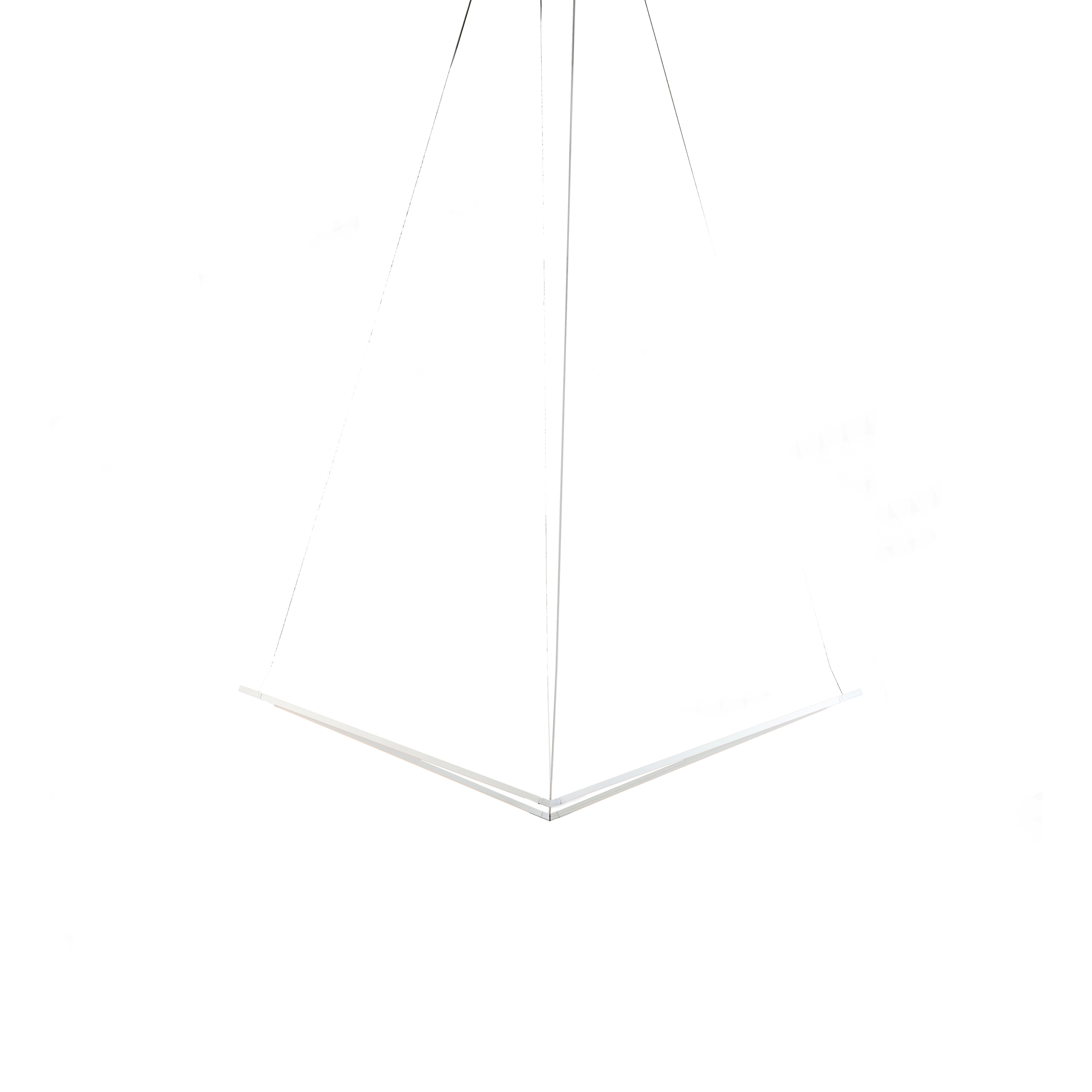 Z-Bar Pendant 24", Bird, Matte White, Canopy