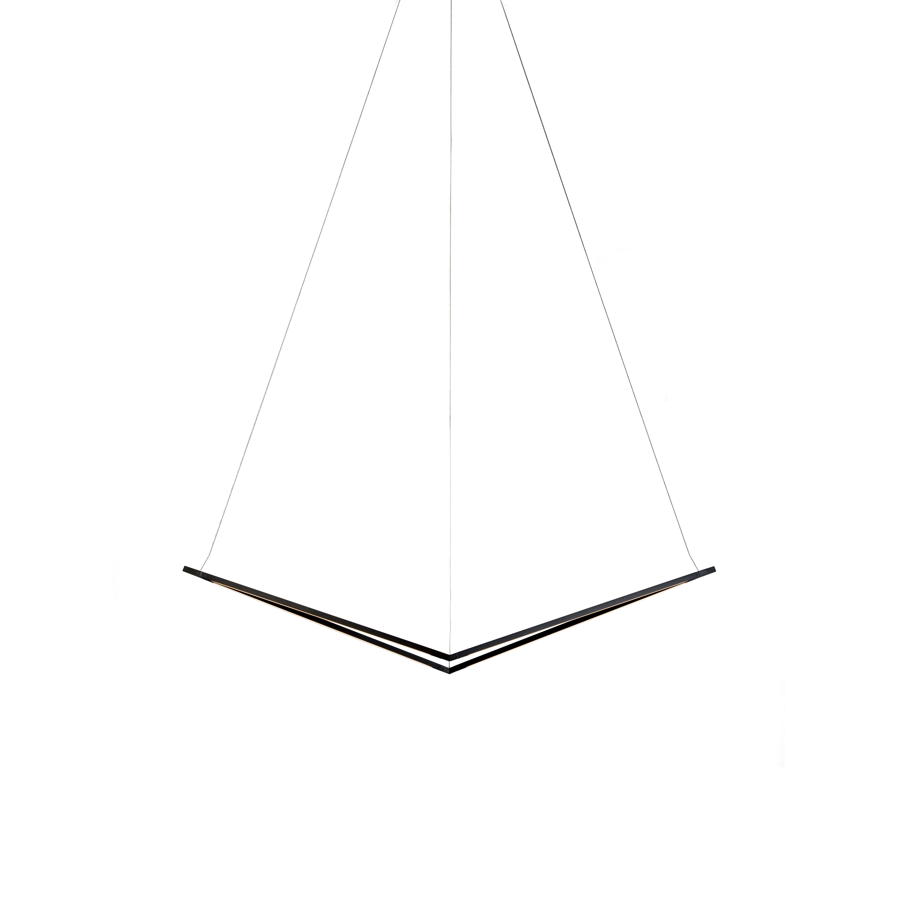 Display product Z-Bar Pendant 24", Bird, Matte Black, Canopy from manufacturer Koncept