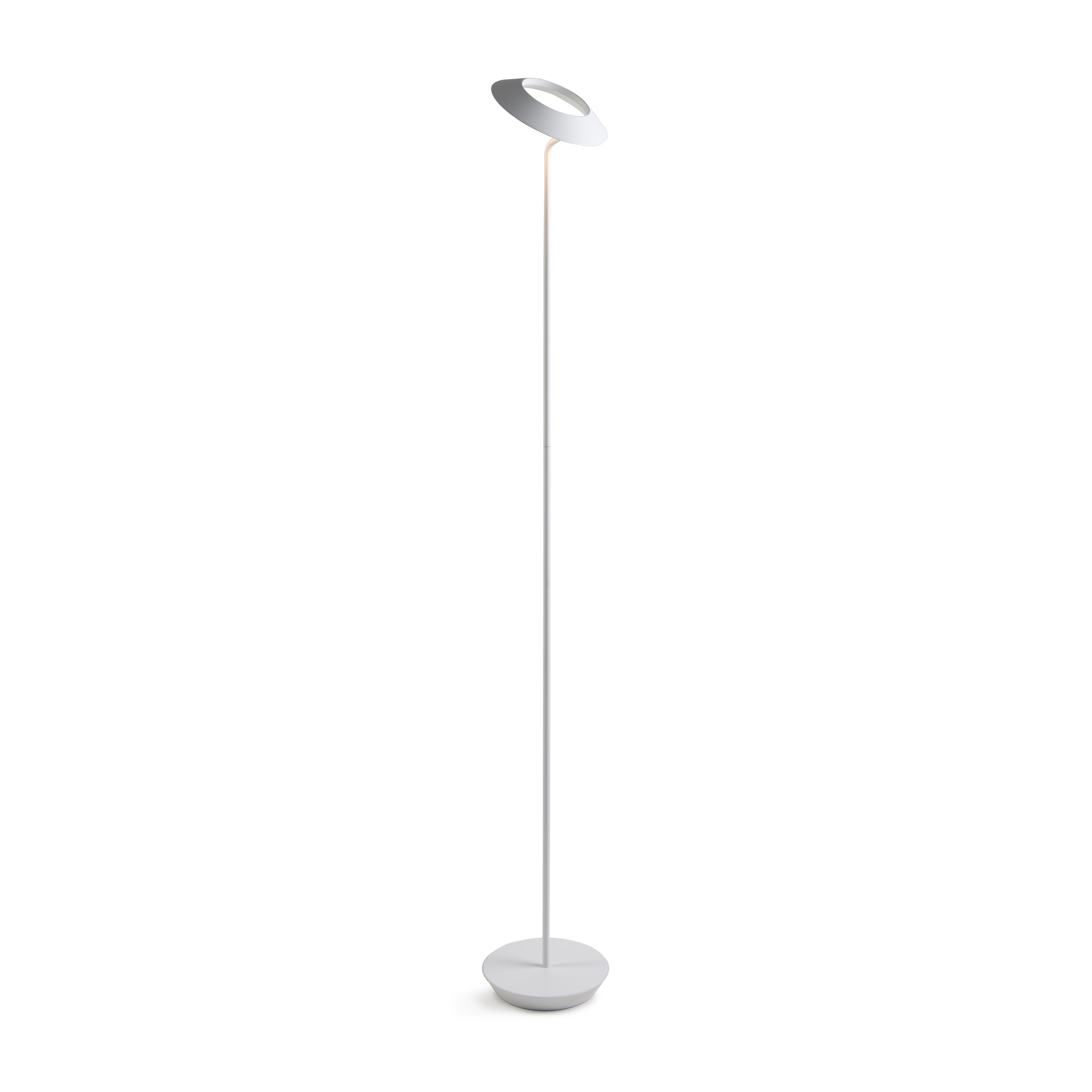 Royyo Floor Lamp, Matte White Body, Matte White base plate