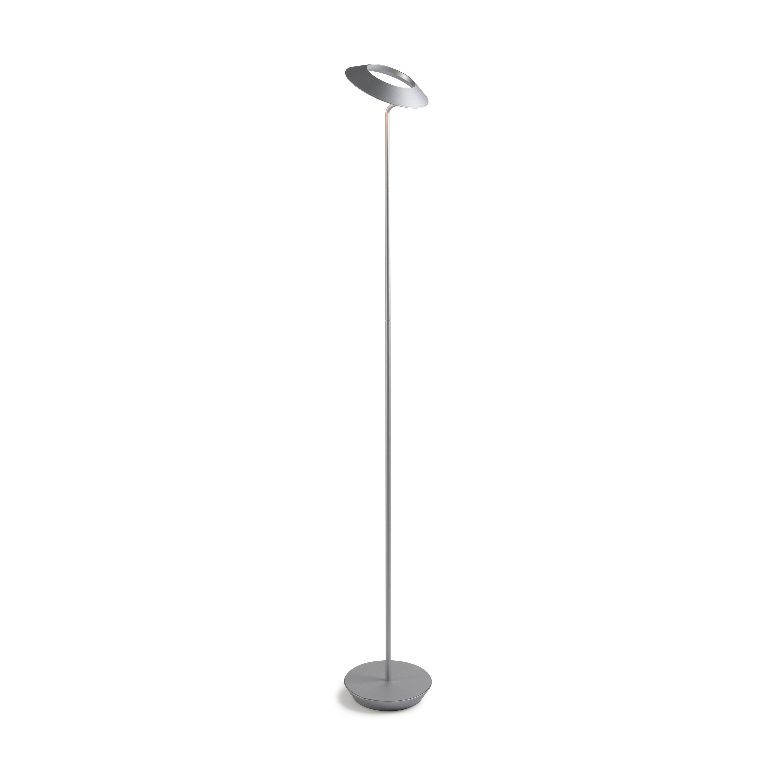Royyo Floor Lamp, Silver Body, Silver base plate