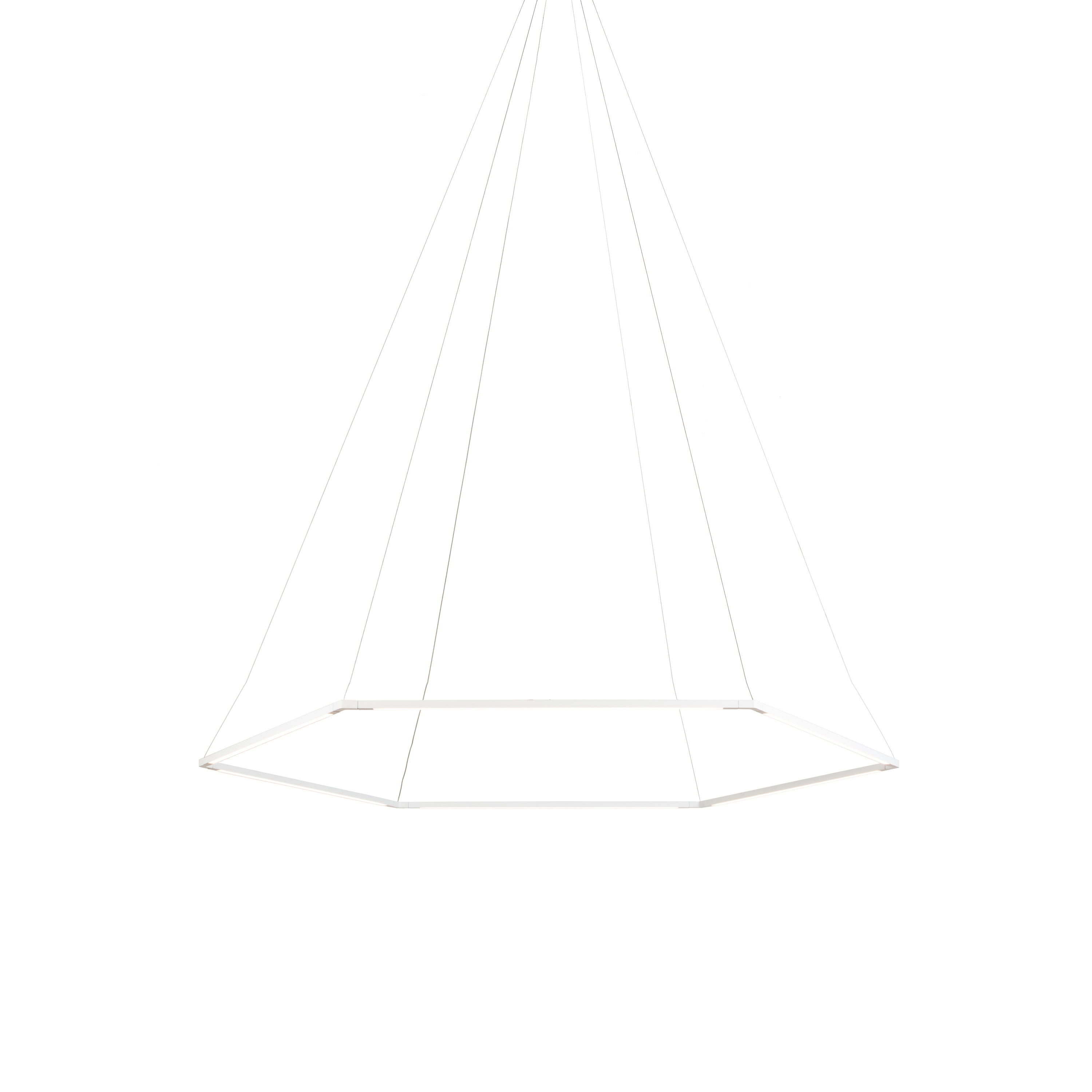Z-Bar Pendant 24", Honeycomb, Matte White, Canopy