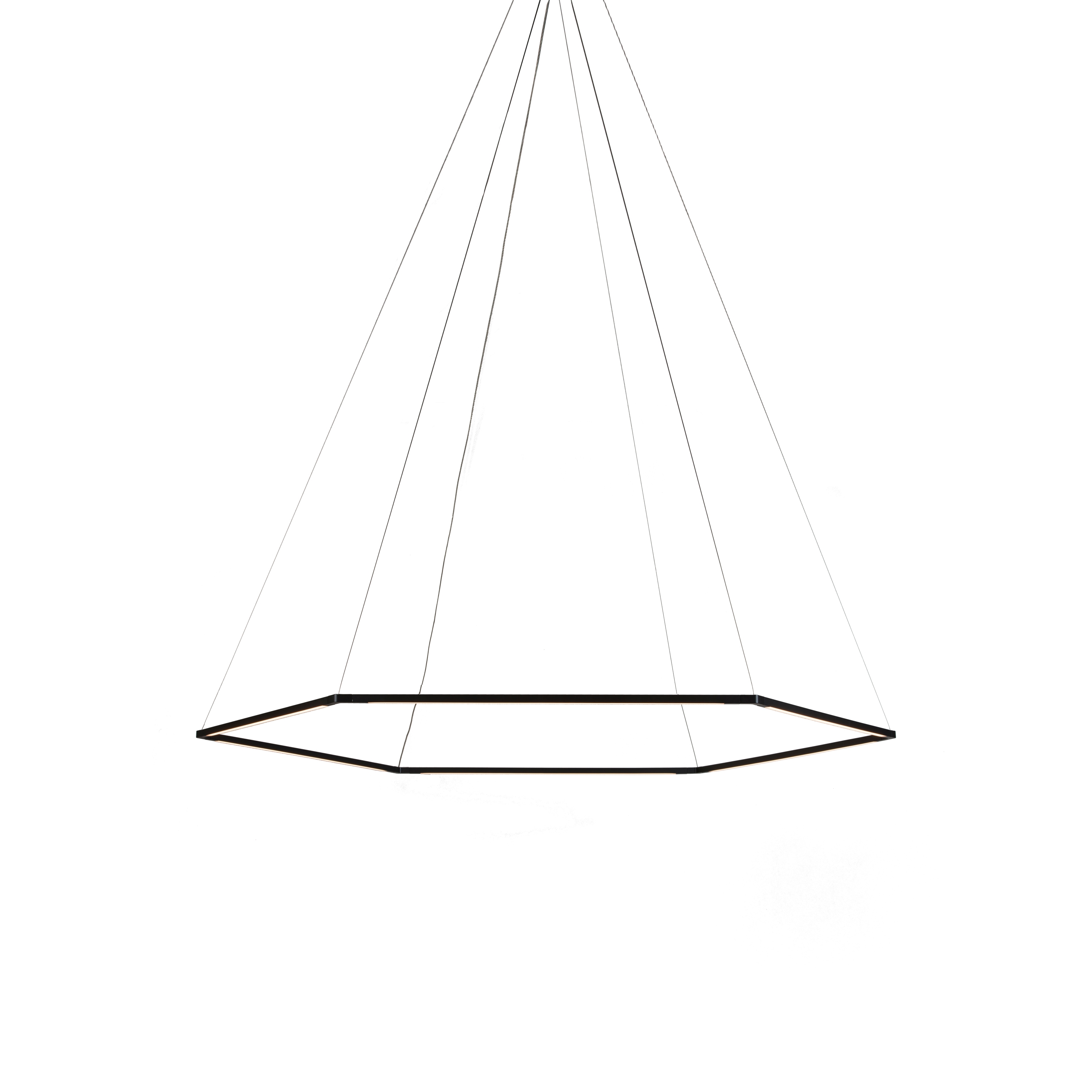 Z-Bar Pendant 24", Honeycomb, Matte Black, Canopy