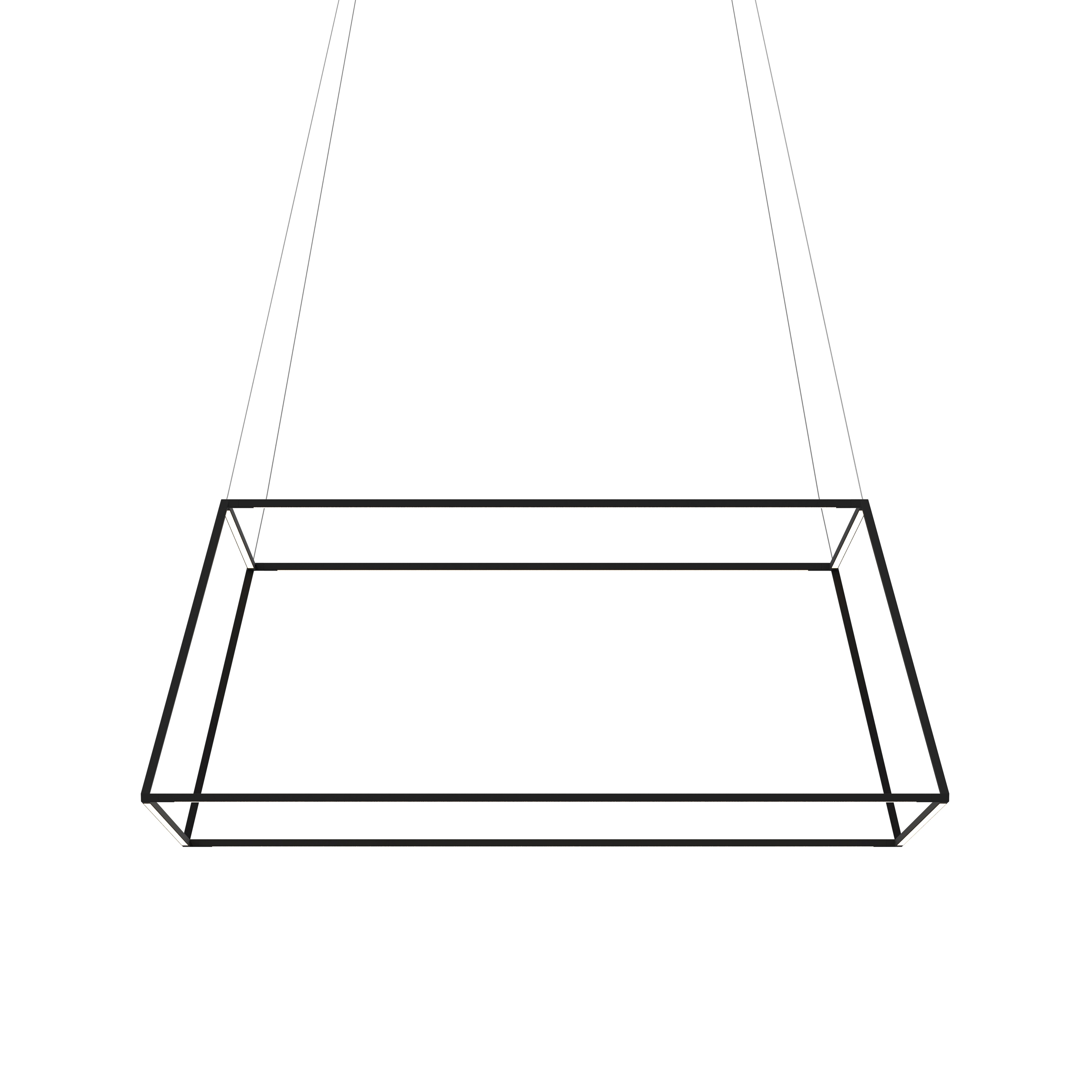 Display product Z-Bar Pendant Rise Square - Matte Black 48" from manufacturer Koncept