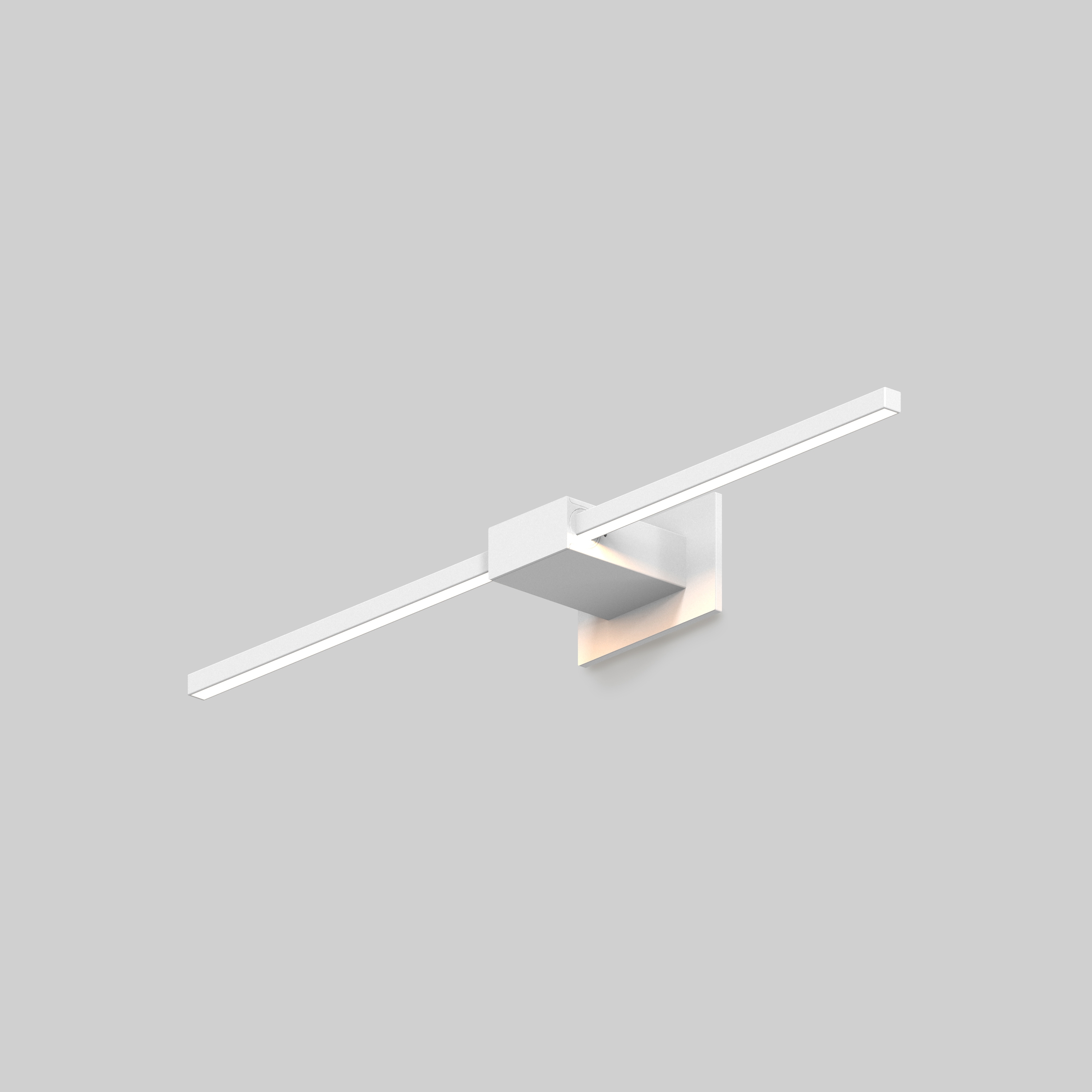 Z-Bar Wall Sconce, 24" Center Mount, Matte White