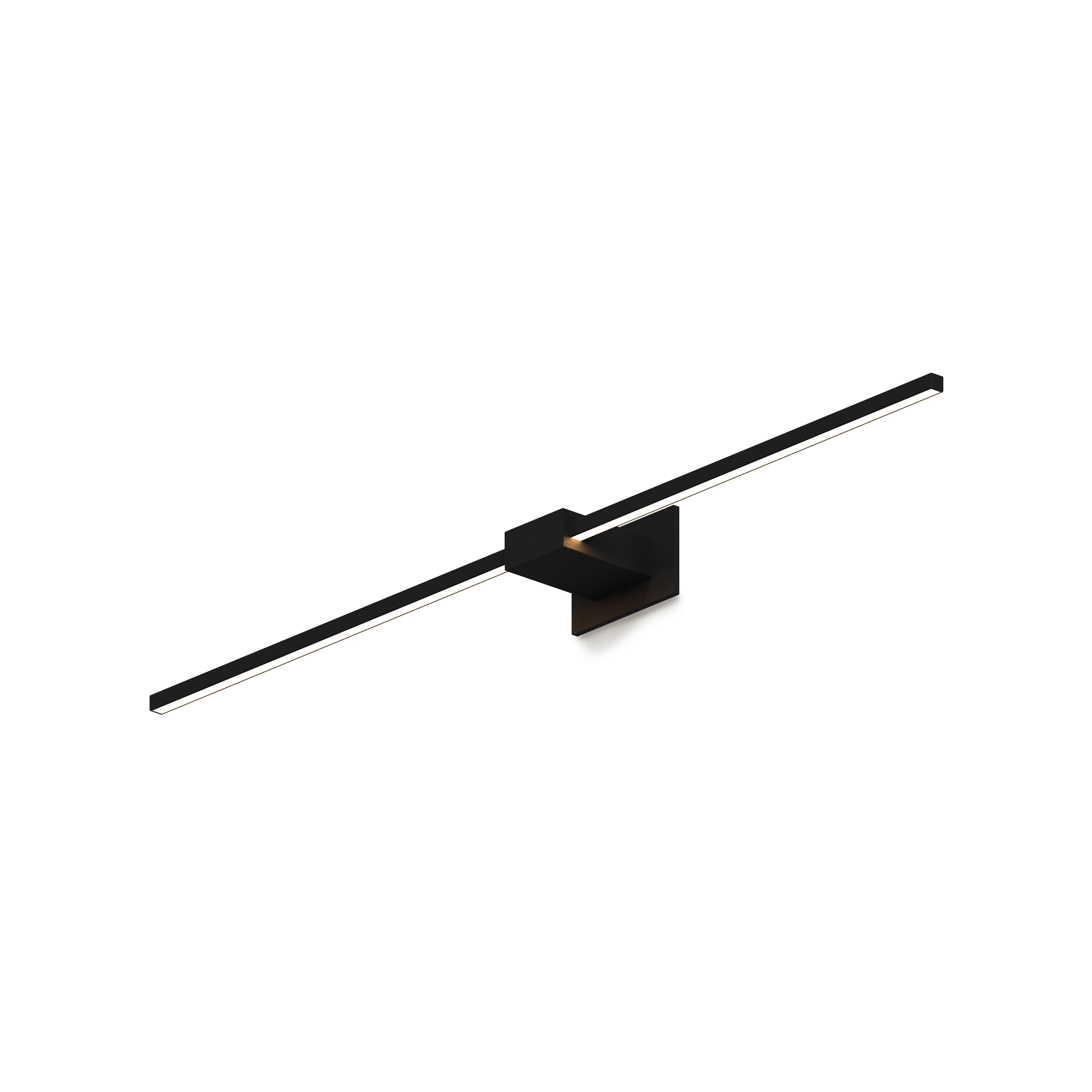 Z-Bar Wall Sconce, 36" Center Mount, Matte Black