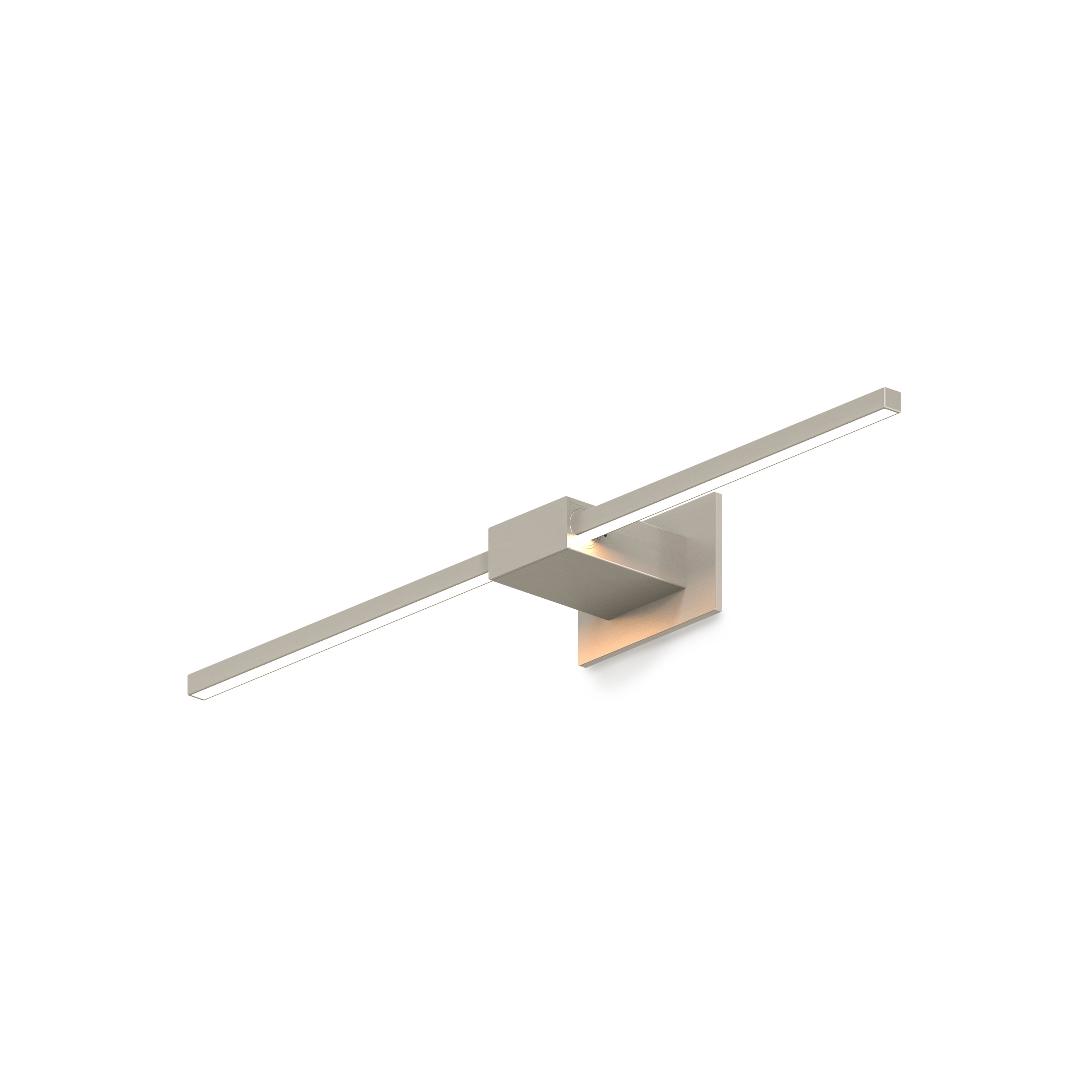 Z-Bar Wall Sconce, 24" Center Mount, Brushed Nickel