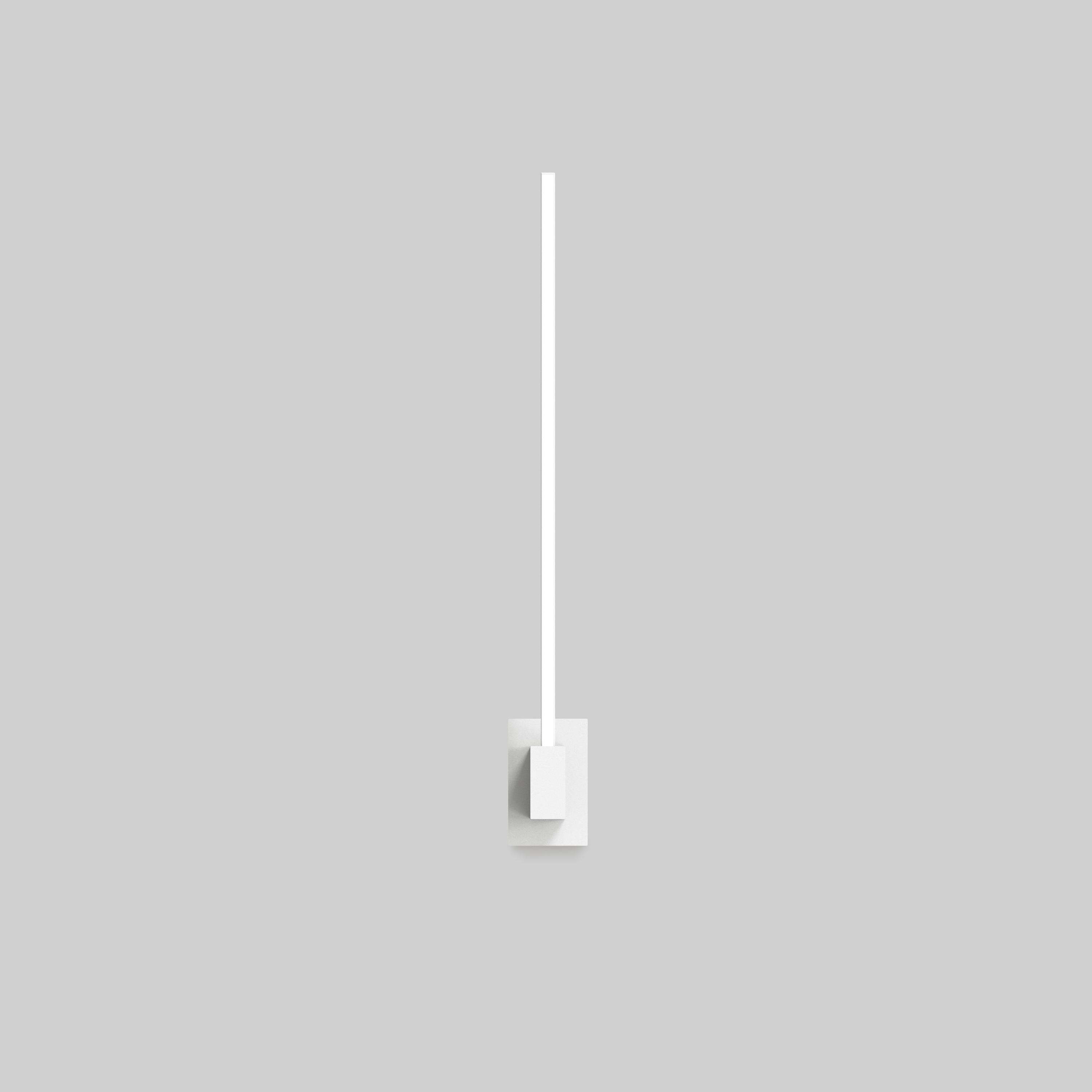 Z-Bar Wall Sconce, 24" End Mount, Matte White