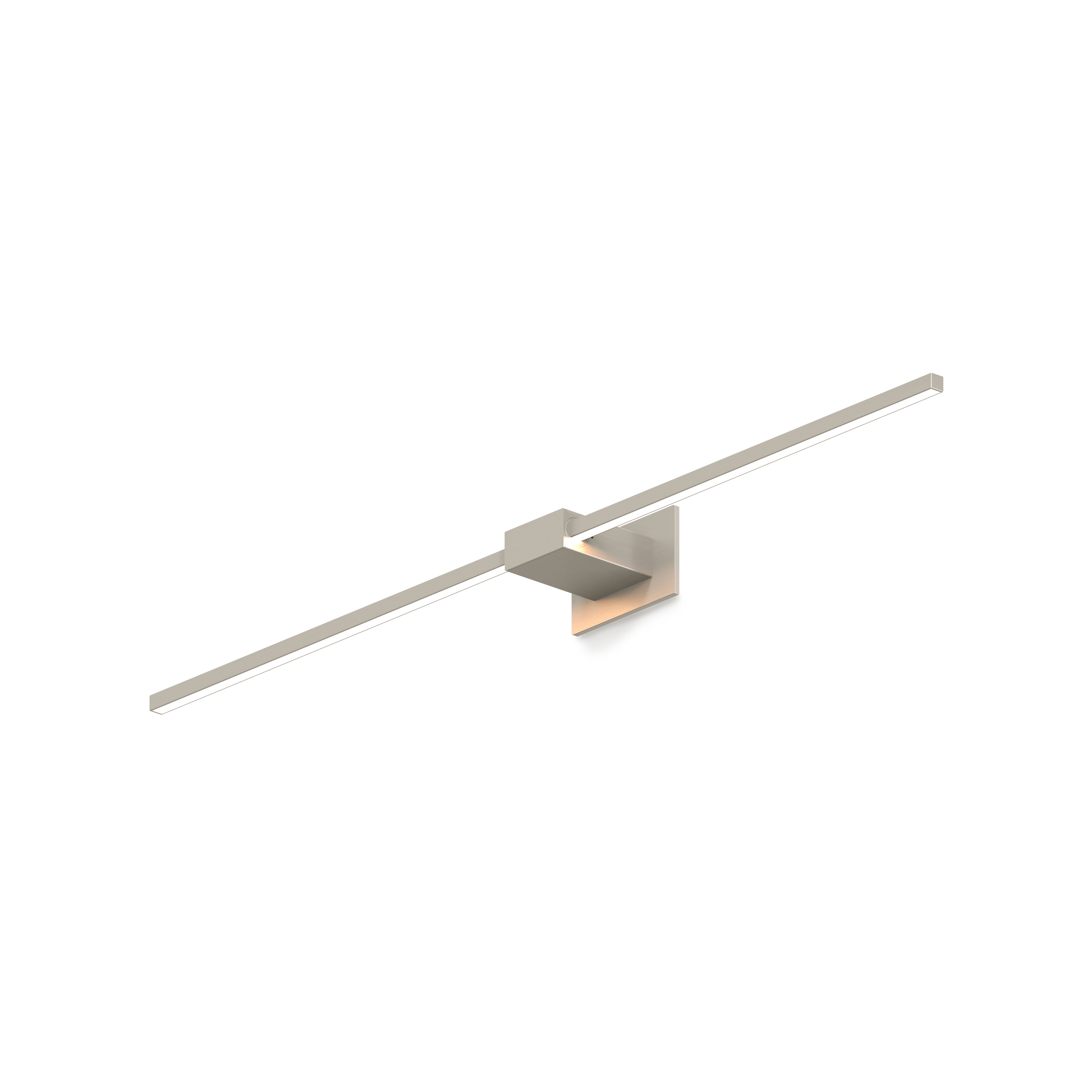 Z-Bar Wall Sconce, 36" Center Mount, Brushed Nickel