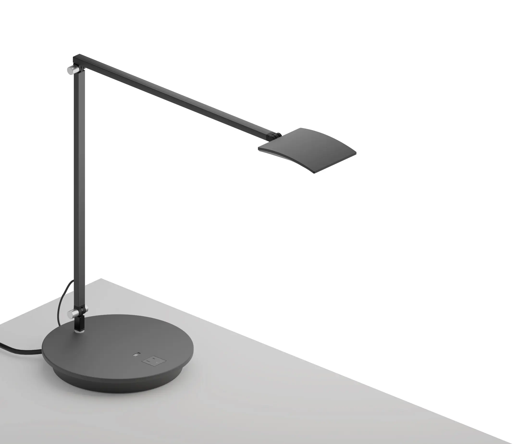 MOSSO PRO DESK LAMP WITH POWER BASE (USB AND AC OUTLETS), METALLIC BLACK - Table  lights from Koncept | Architonic, image size:2160x1846