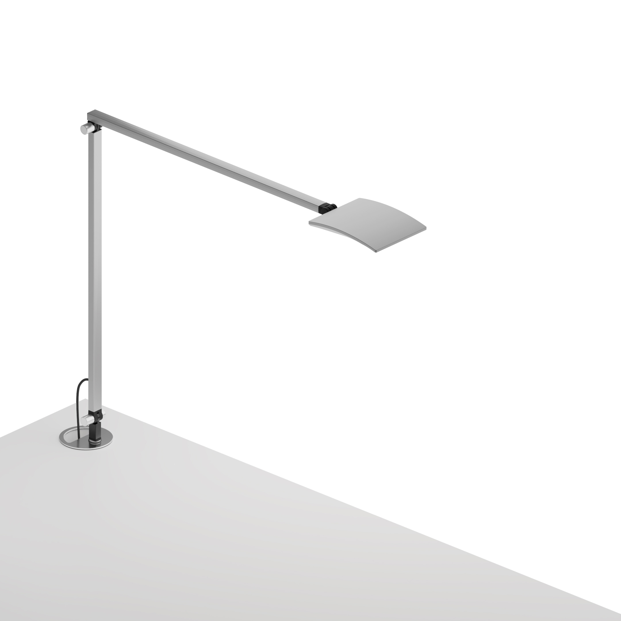 Mosso Pro Desk Lamp with grommet mount, Silver