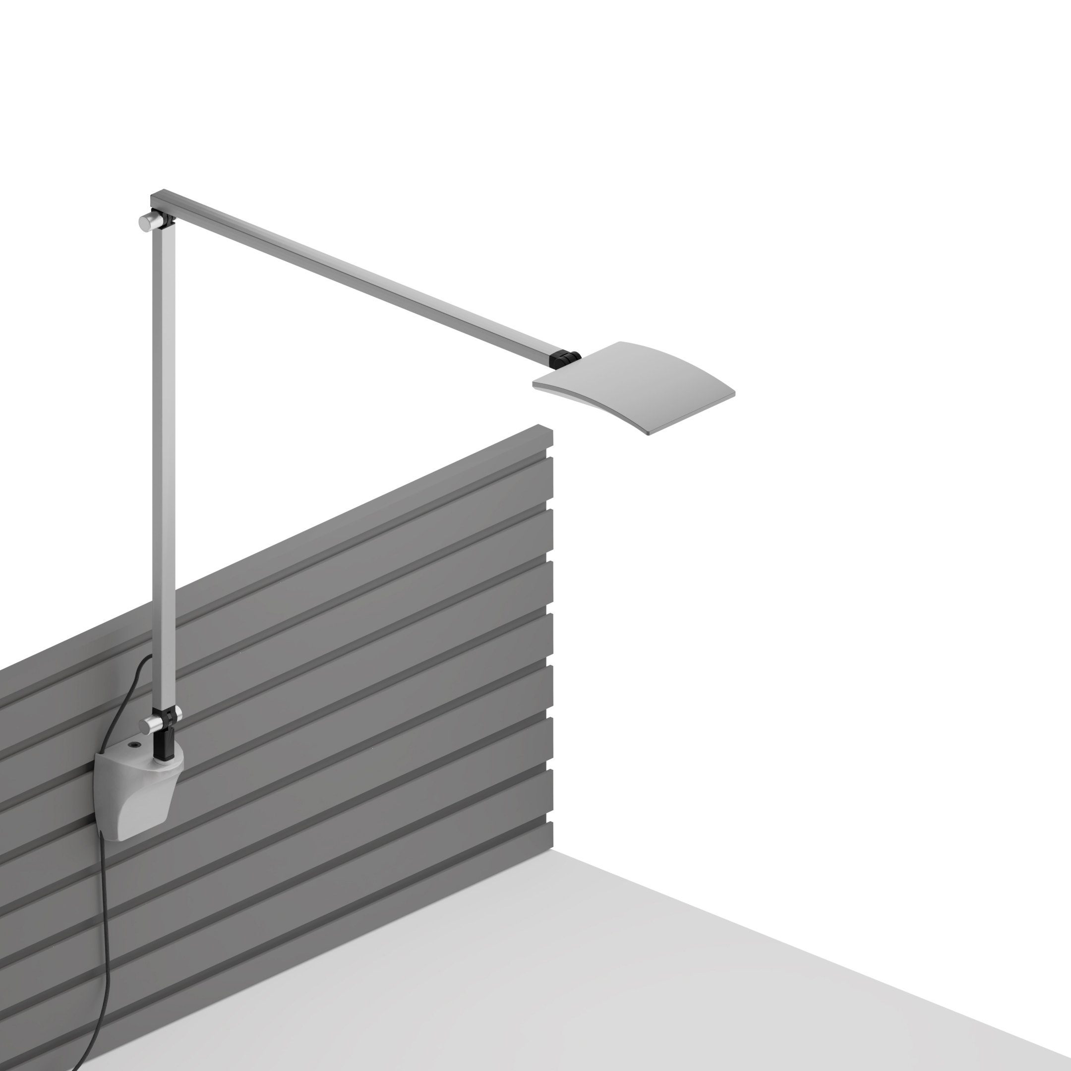Mosso Pro Desk Lamp with slatwall mount, Silver