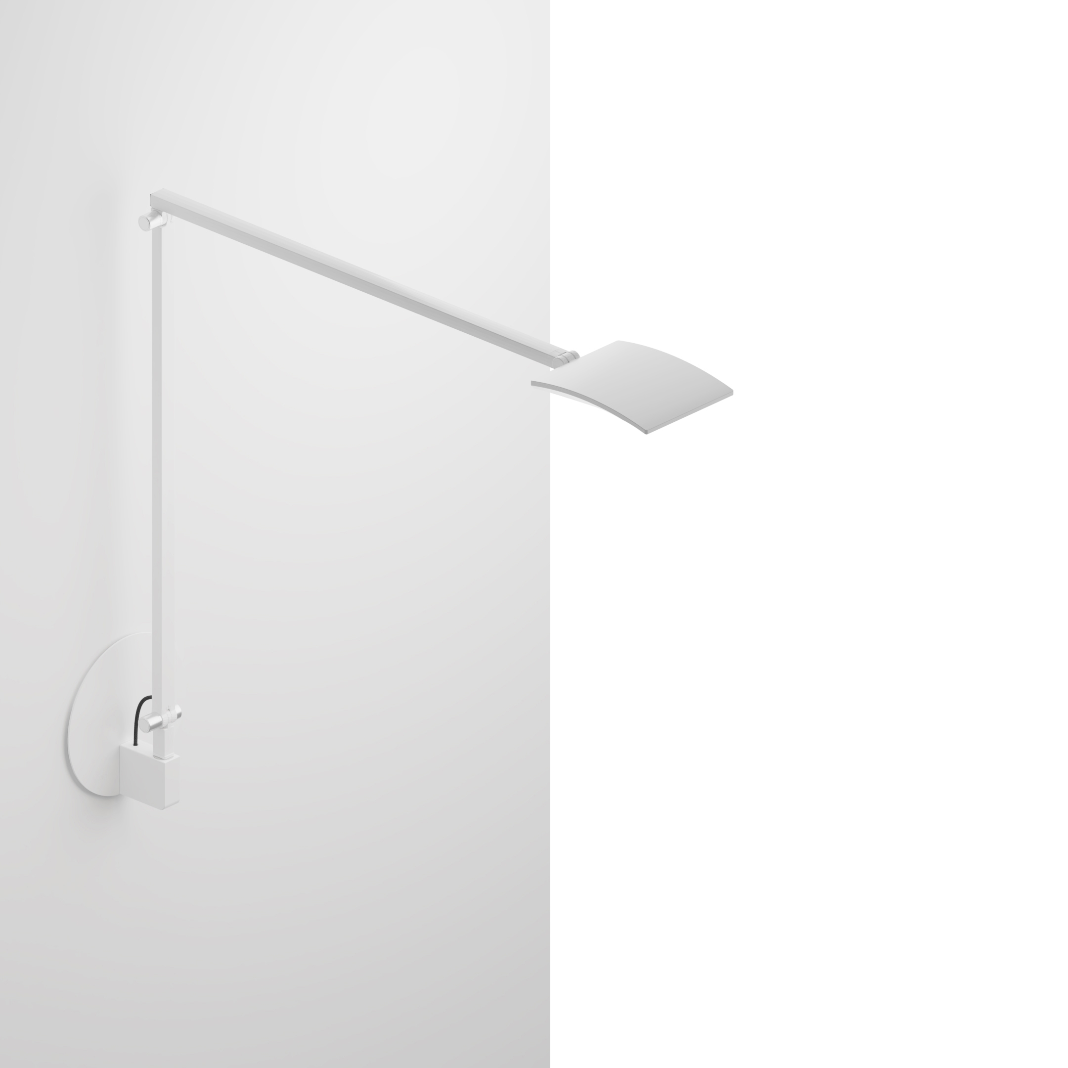 Mosso Pro Desk Lamp with hardwired wall mount, White