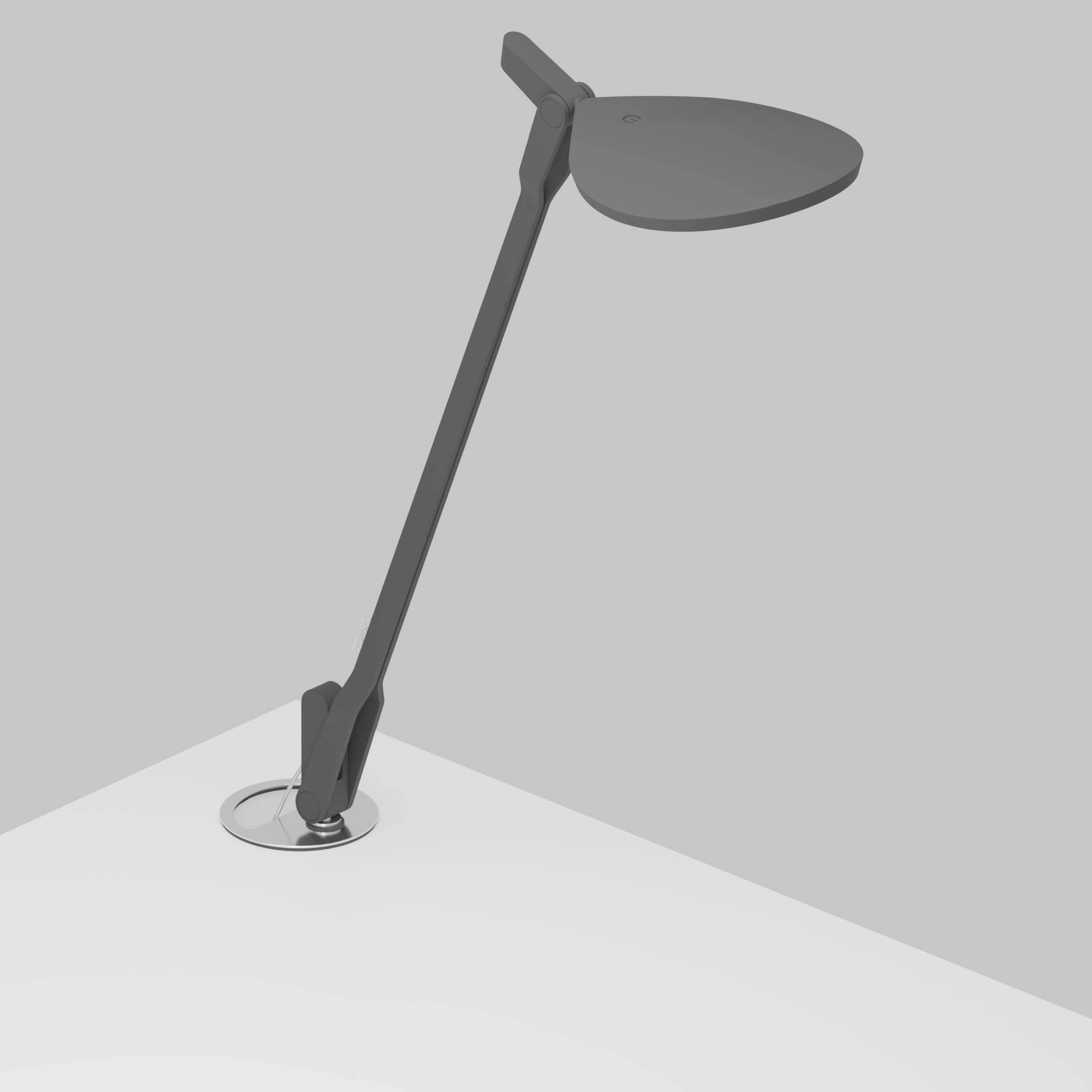 Splitty Desk Lamp with grommet mount, Matte Grey