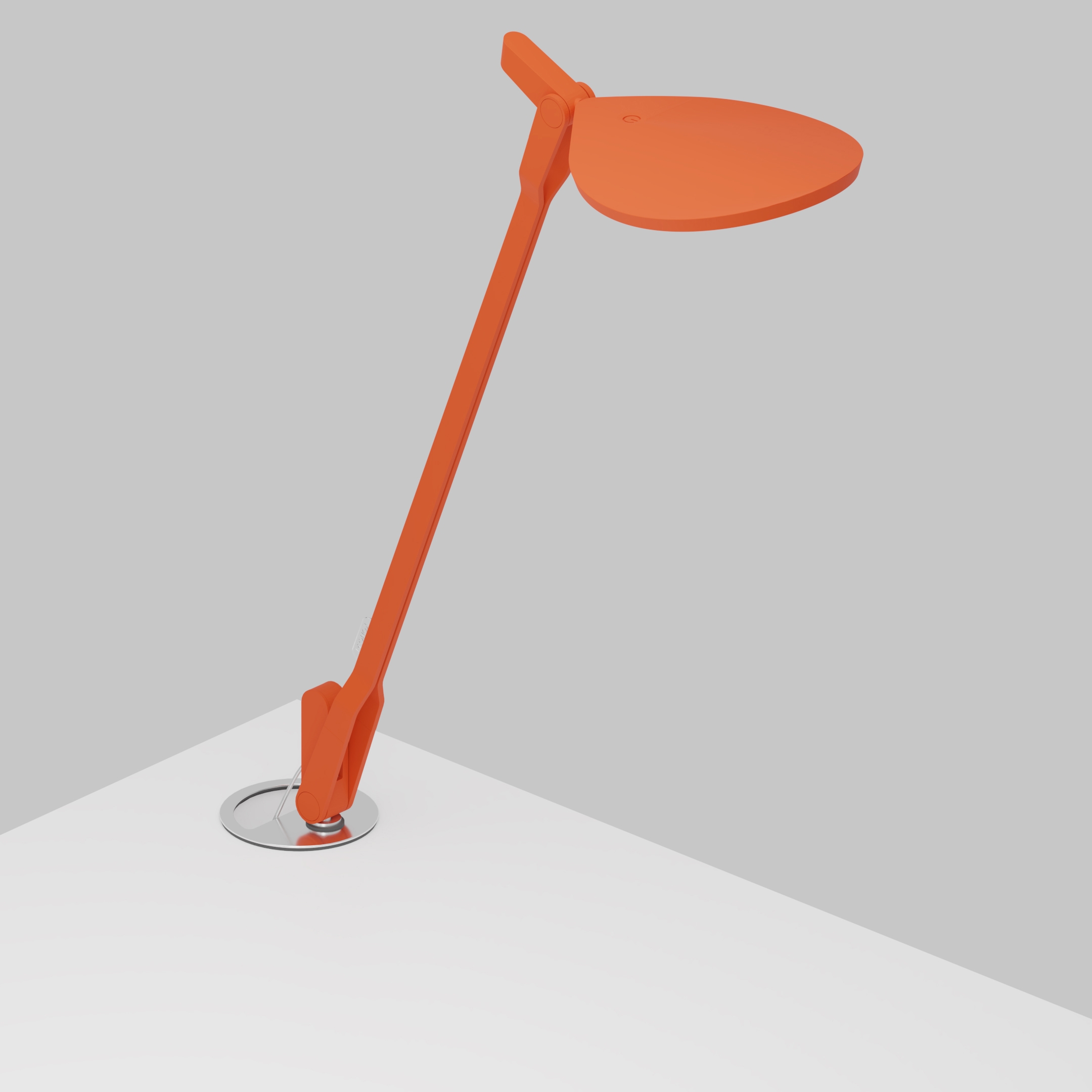 Splitty Desk Lamp with grommet mount, Matte Orange