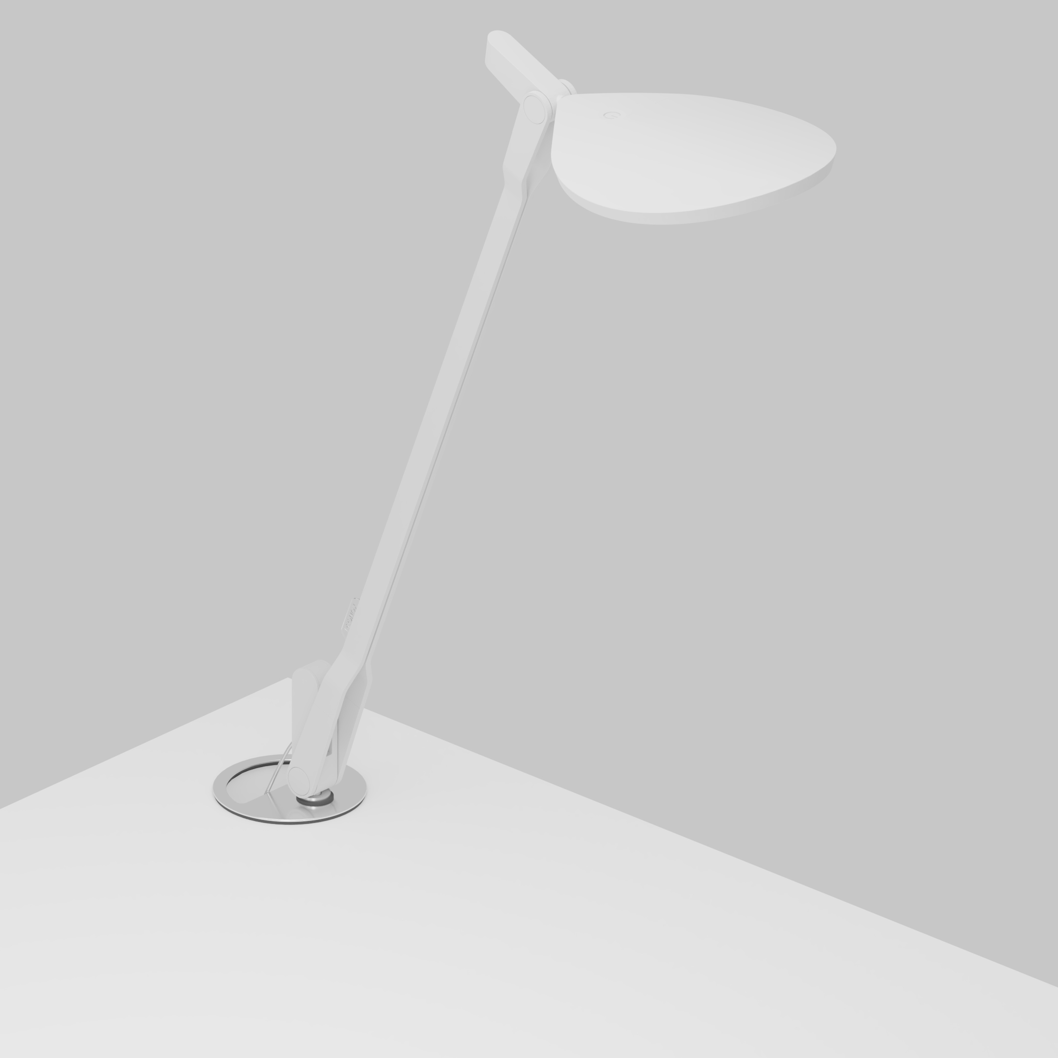 Splitty Desk Lamp with grommet mount, Matte White