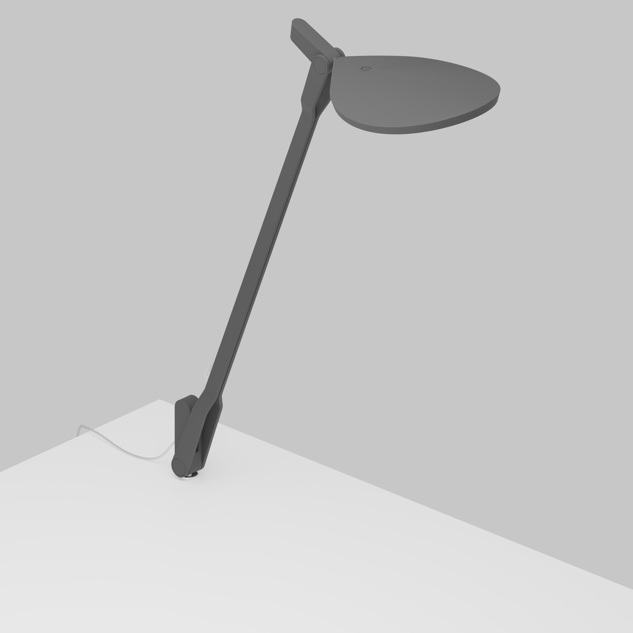 Splitty Desk Lamp with through-table mount, Matte Grey