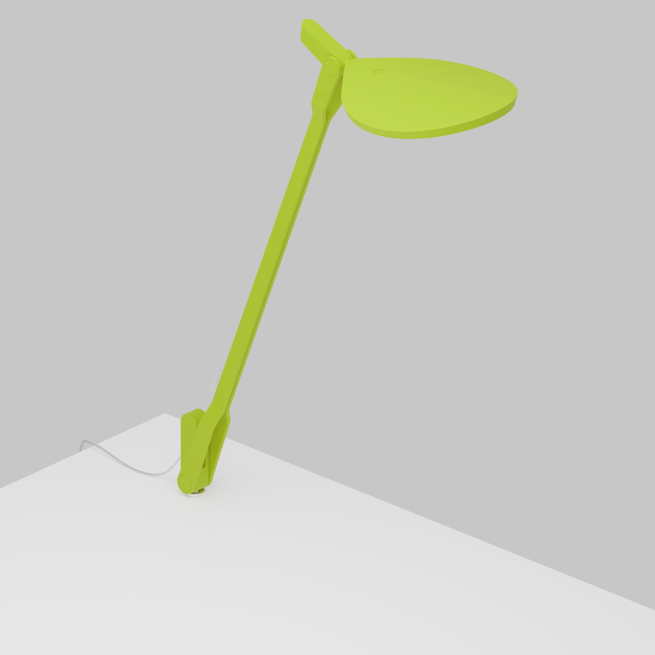Splitty Desk Lamp with through-table mount, Matte Leaf Green