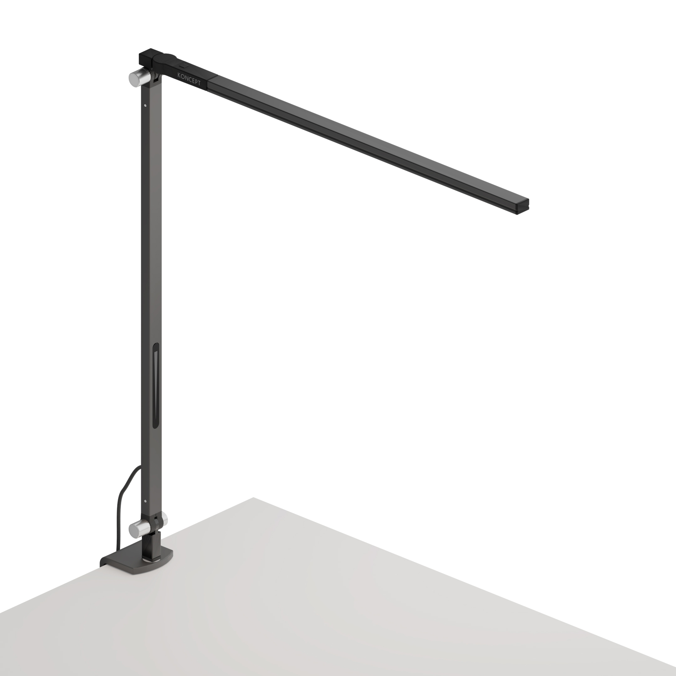 Mostra il prodotto Z-Bar Solo Desk Lamp with one-piece desk clamp, Metallic Black del produttore Koncept