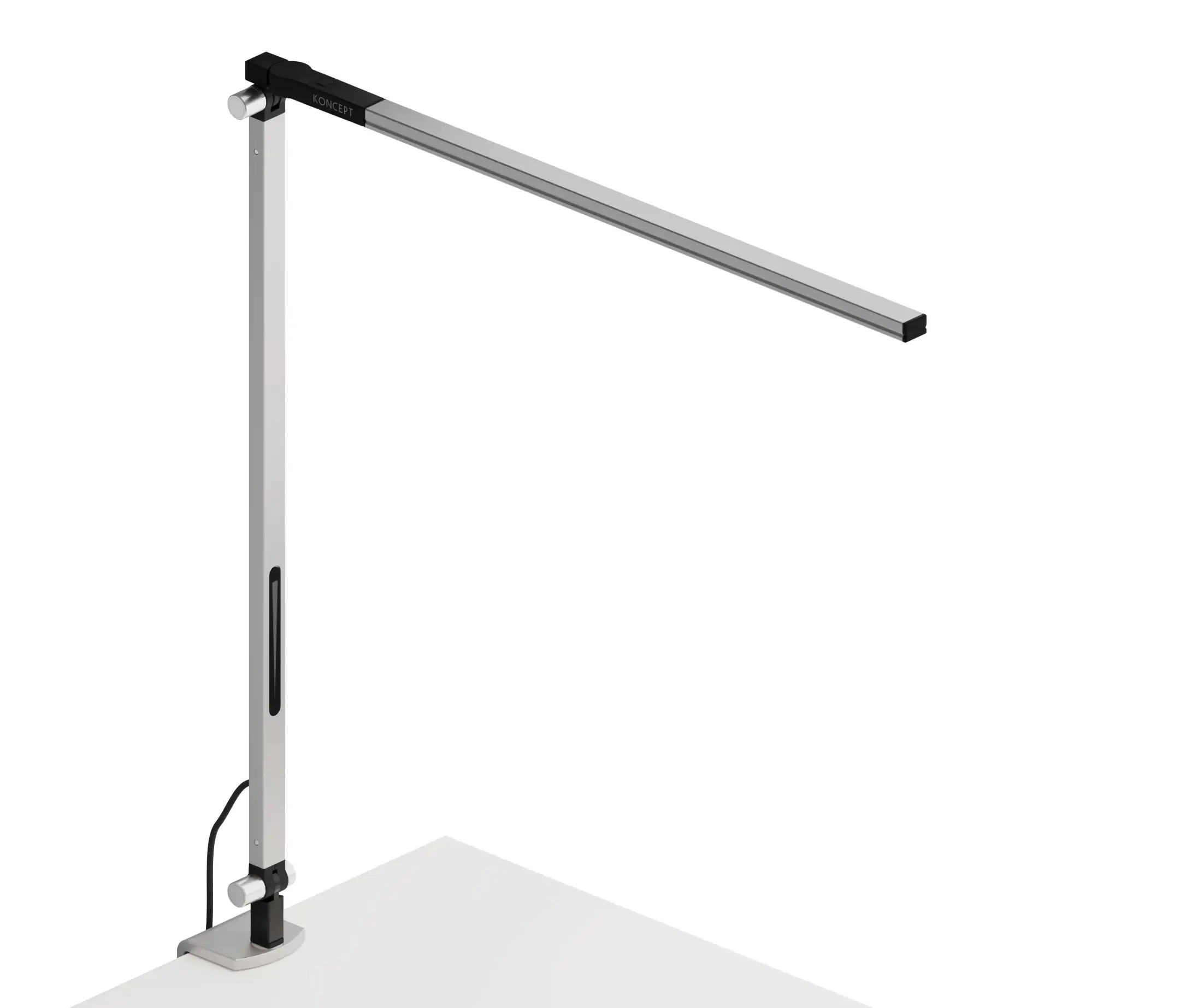 Koncept - Z-Bar Solo Desk Lamp with one-piece desk clamp, Silver