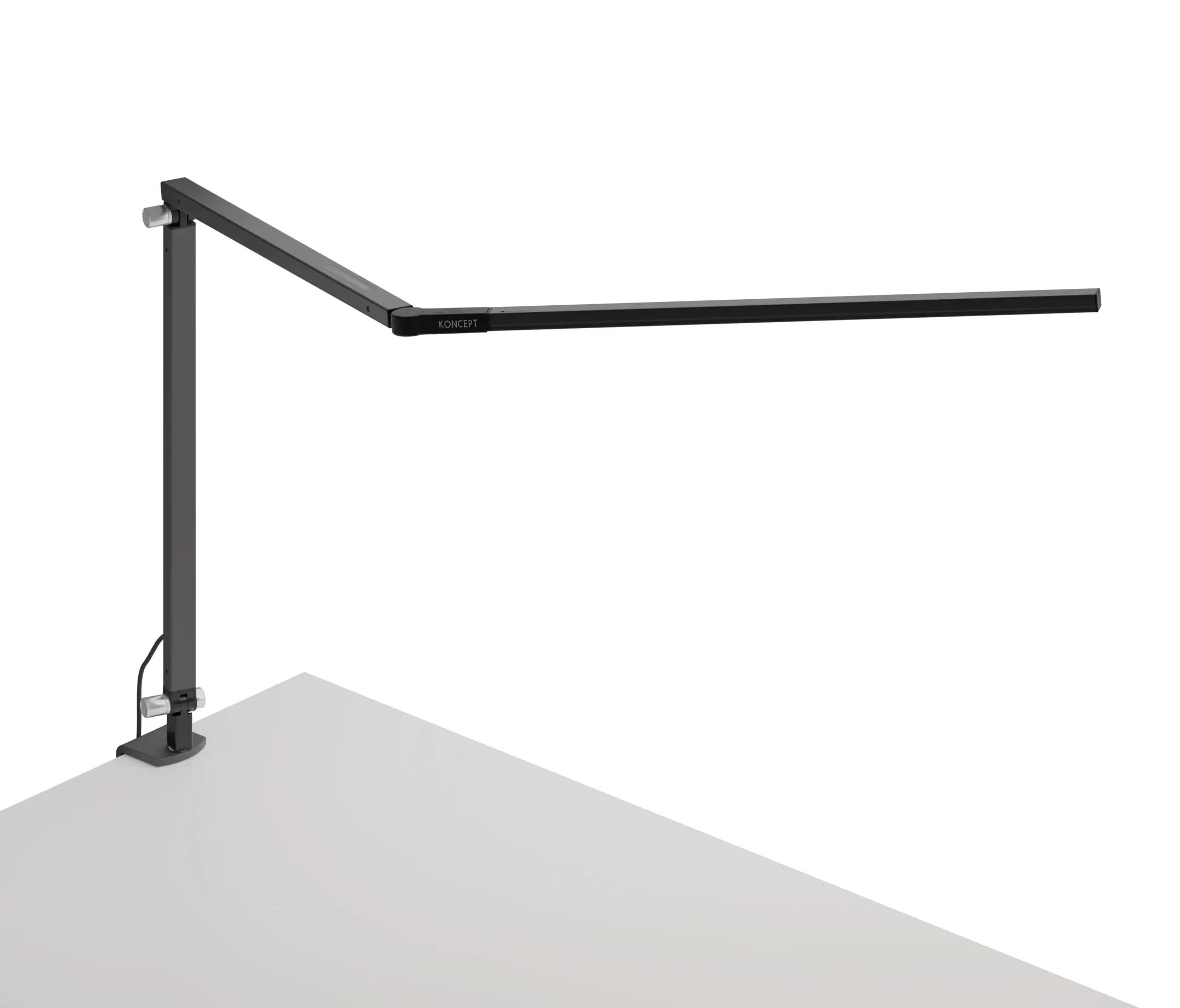 Koncept - Z-Bar Desk Lamp with one-piece desk clamp, Metallic Black