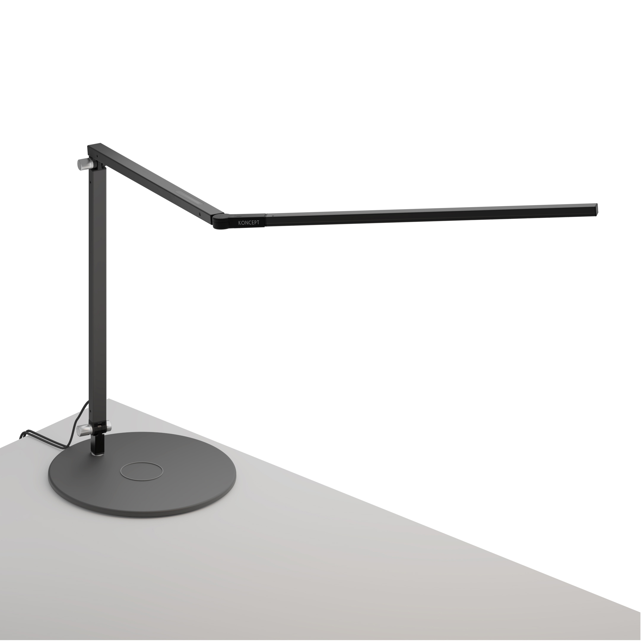 Mostra il prodotto Z-Bar Desk Lamp with wireless charging Qi base, Metallic Black del produttore Koncept