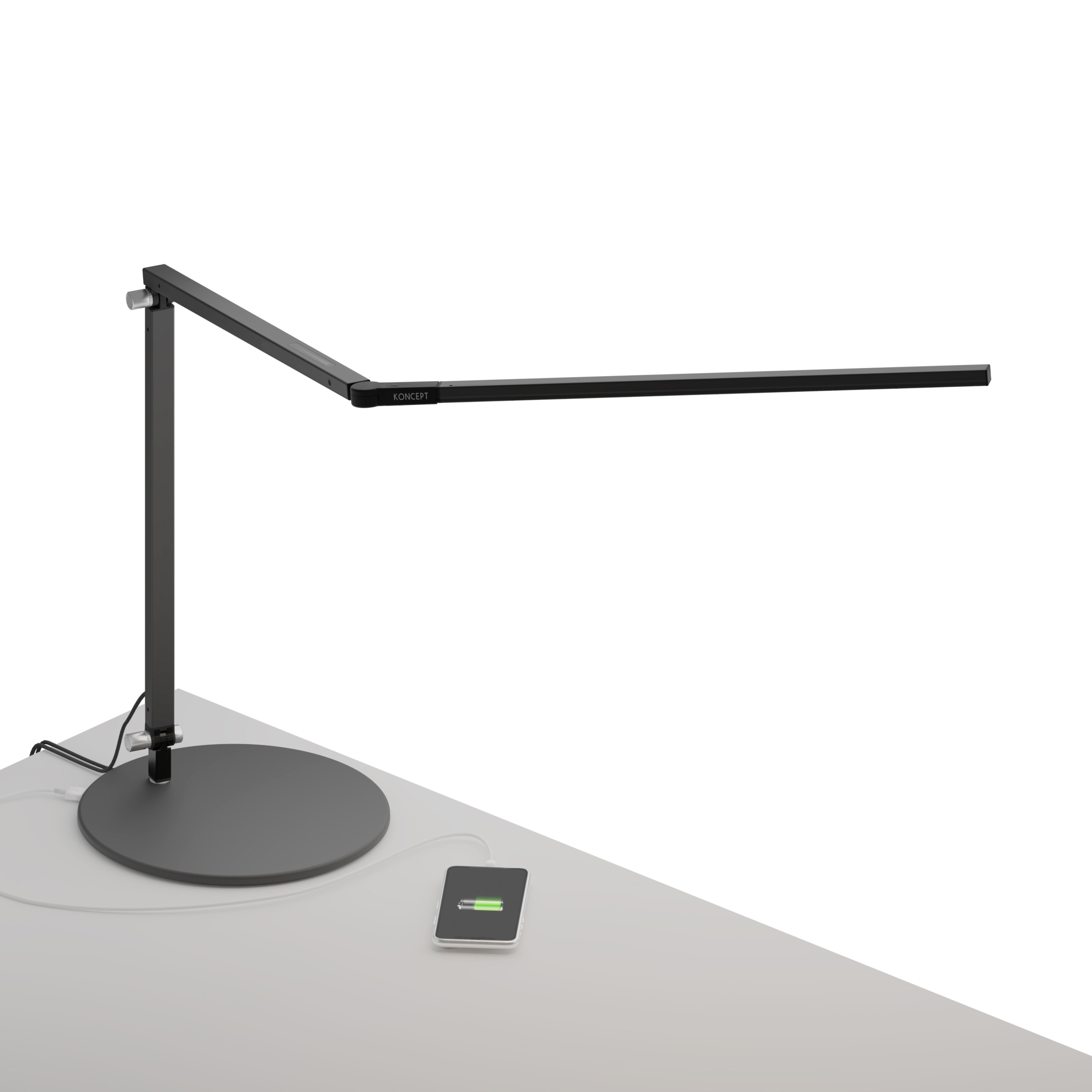 Mostra il prodotto Z-bar Desk Lamp with USB base, Metallic Black del produttore Koncept