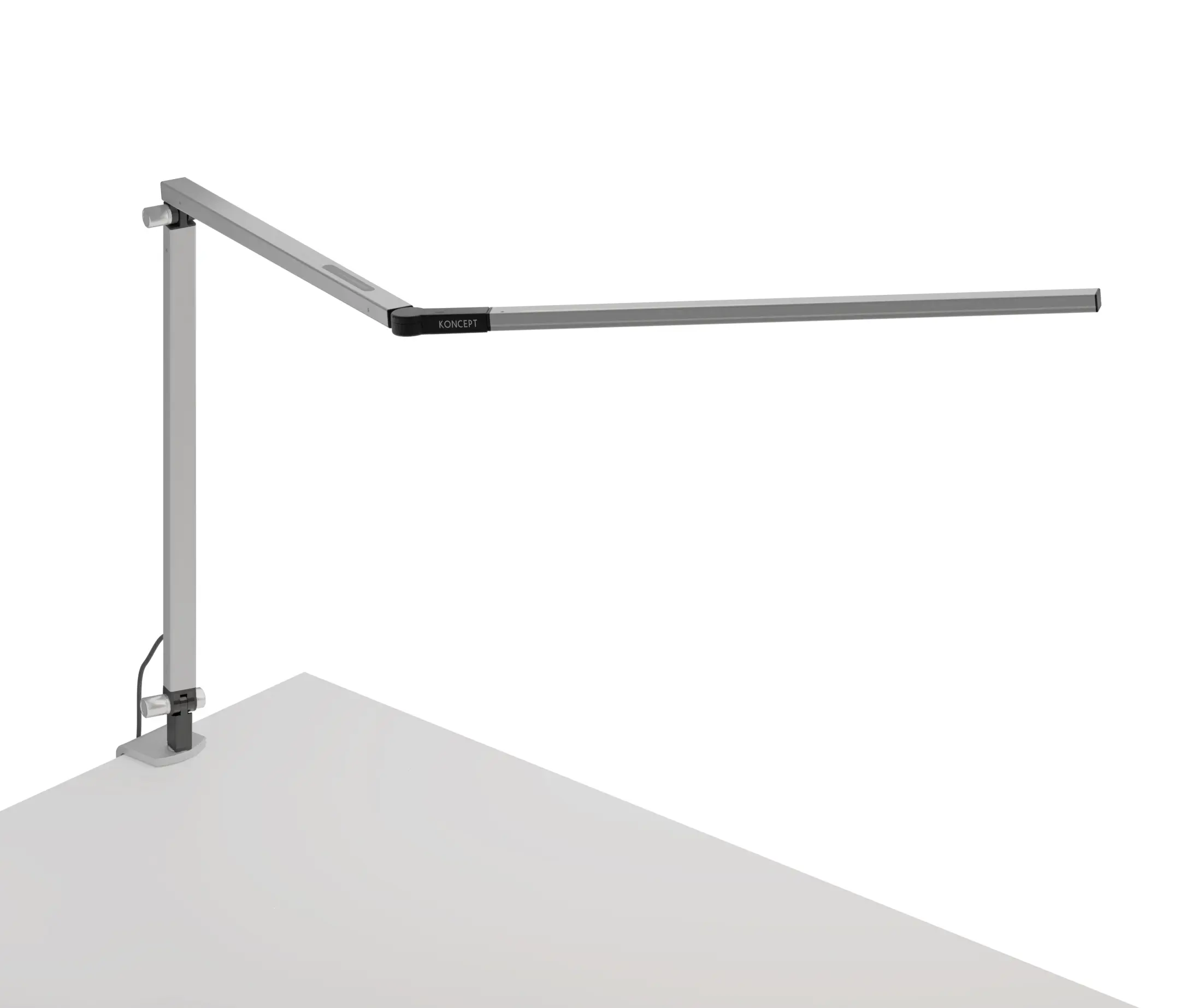 Koncept - Z-Bar Desk Lamp with one-piece desk clamp, Silver