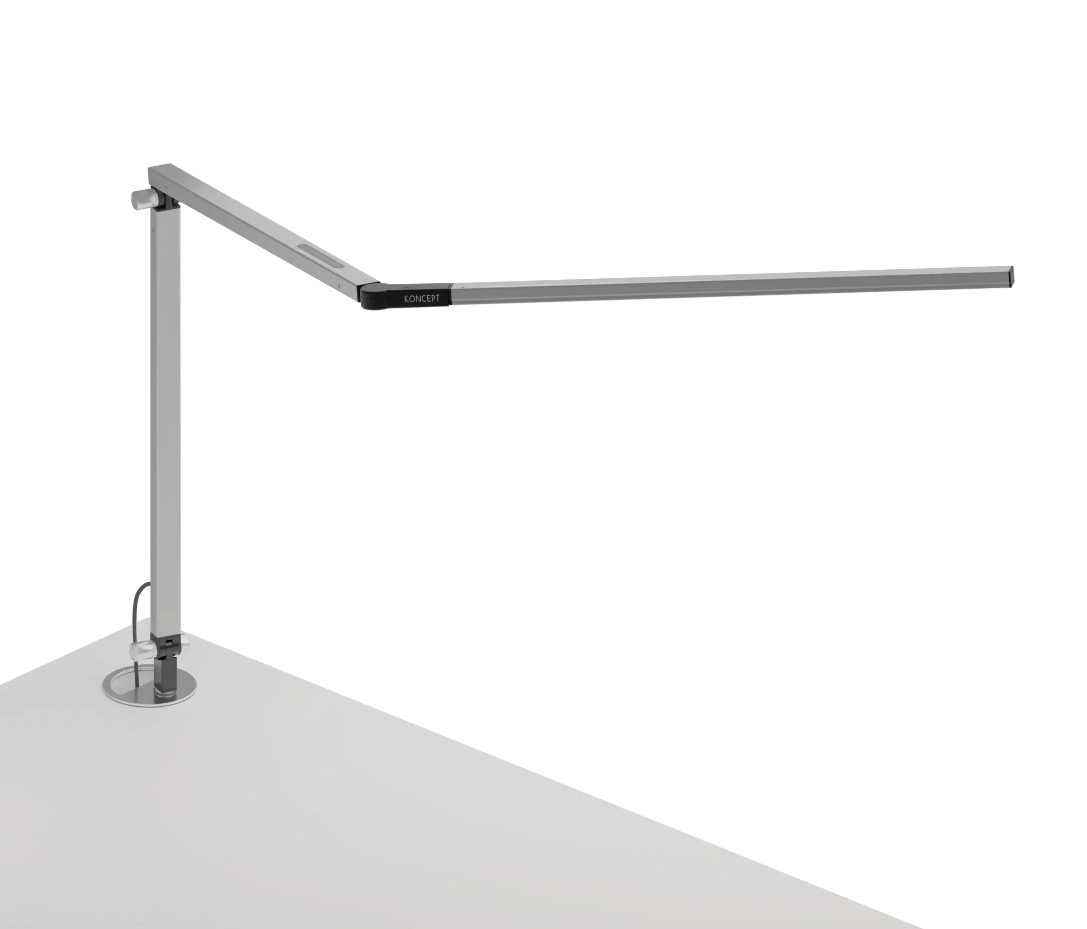 Koncept - Z-Bar Desk Lamp with grommet mount, Silver