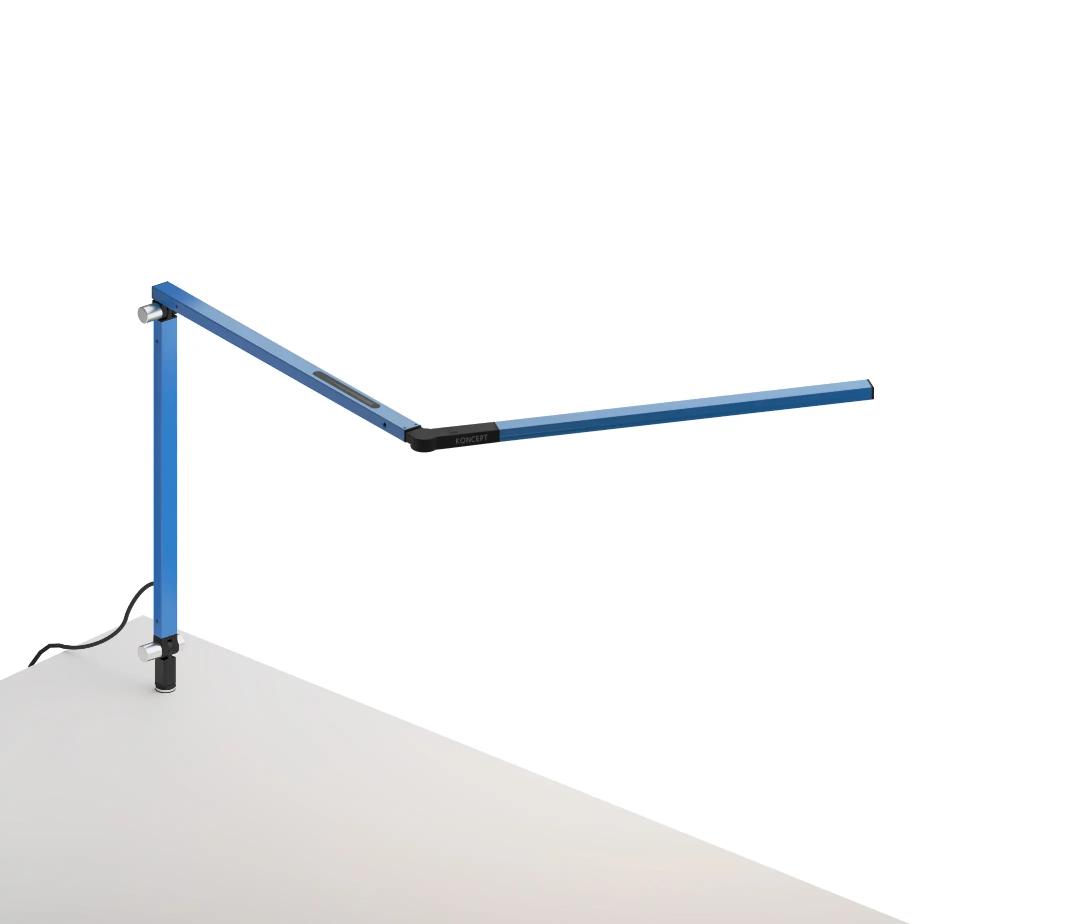 Koncept - Z-Bar mini Desk Lamp with through-table mount, Blue