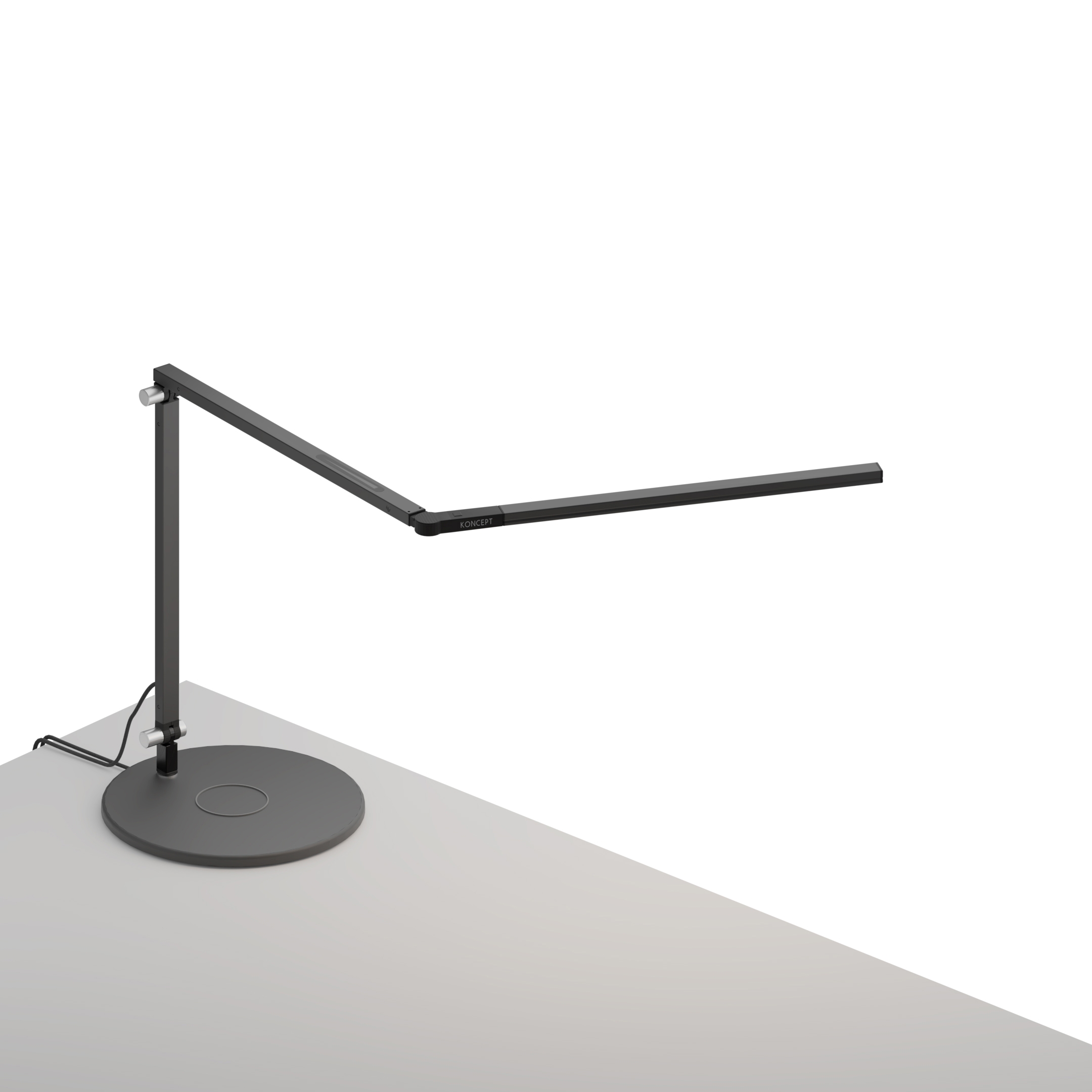 Mostra il prodotto Z-Bar mini Desk Lamp with wireless charging Qi Base, Metallic Black del produttore Koncept