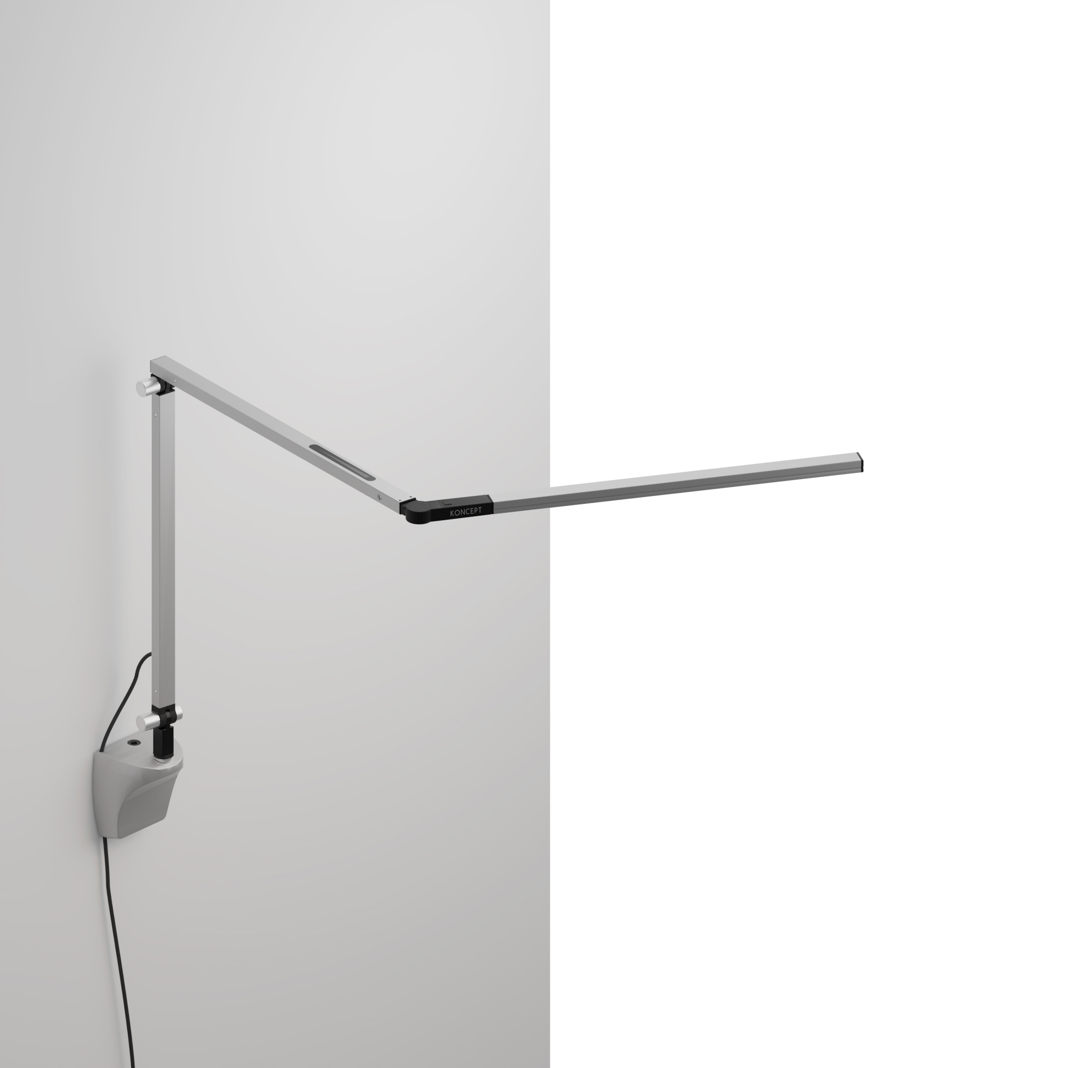 Afficher le produit Z-Bar mini Desk Lamp with Silver wall mount, Silver du fabricant Koncept