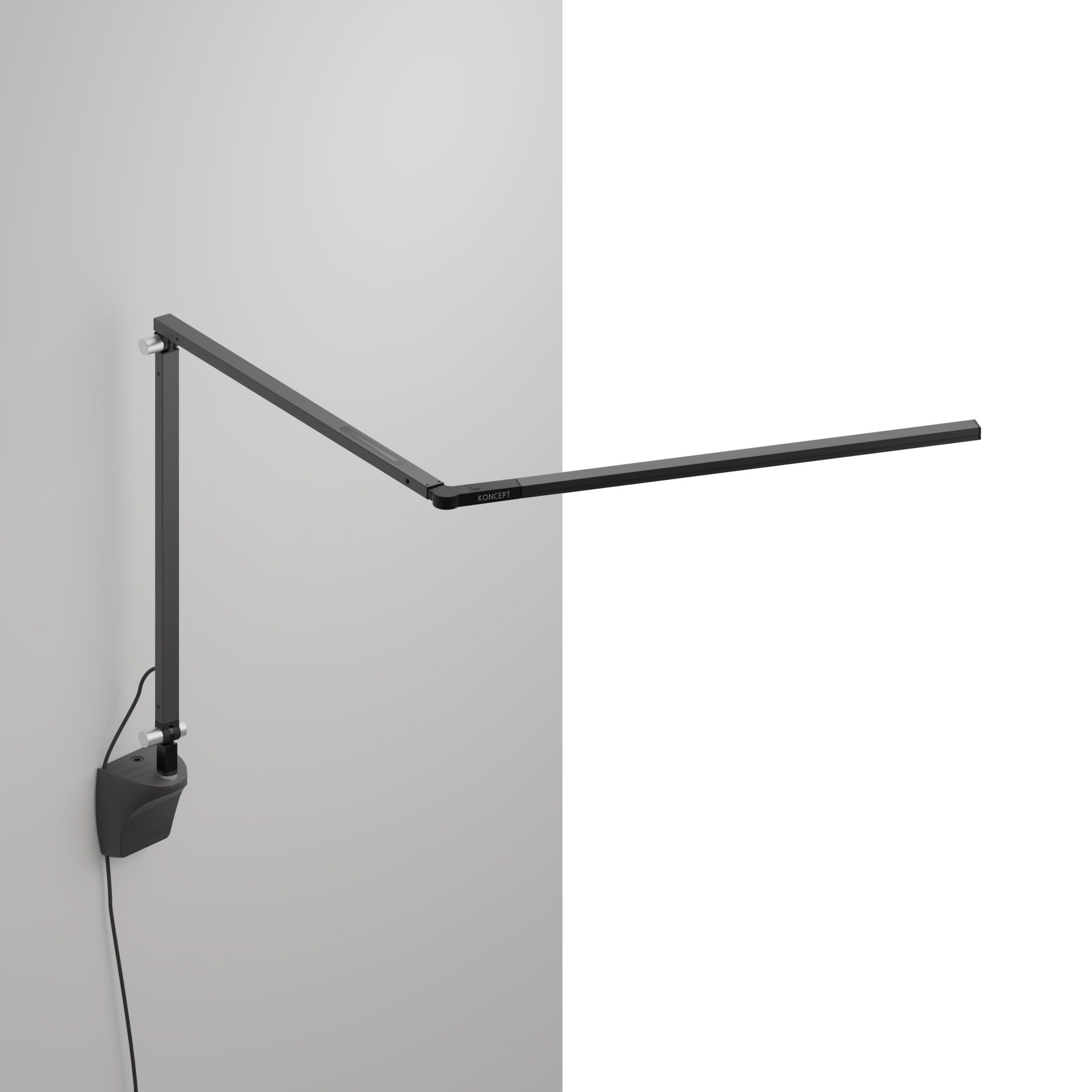 Produkt Z-Bar slim Desk Lamp with wall mount, Metallic Black des Herstellers Koncept anzeigen