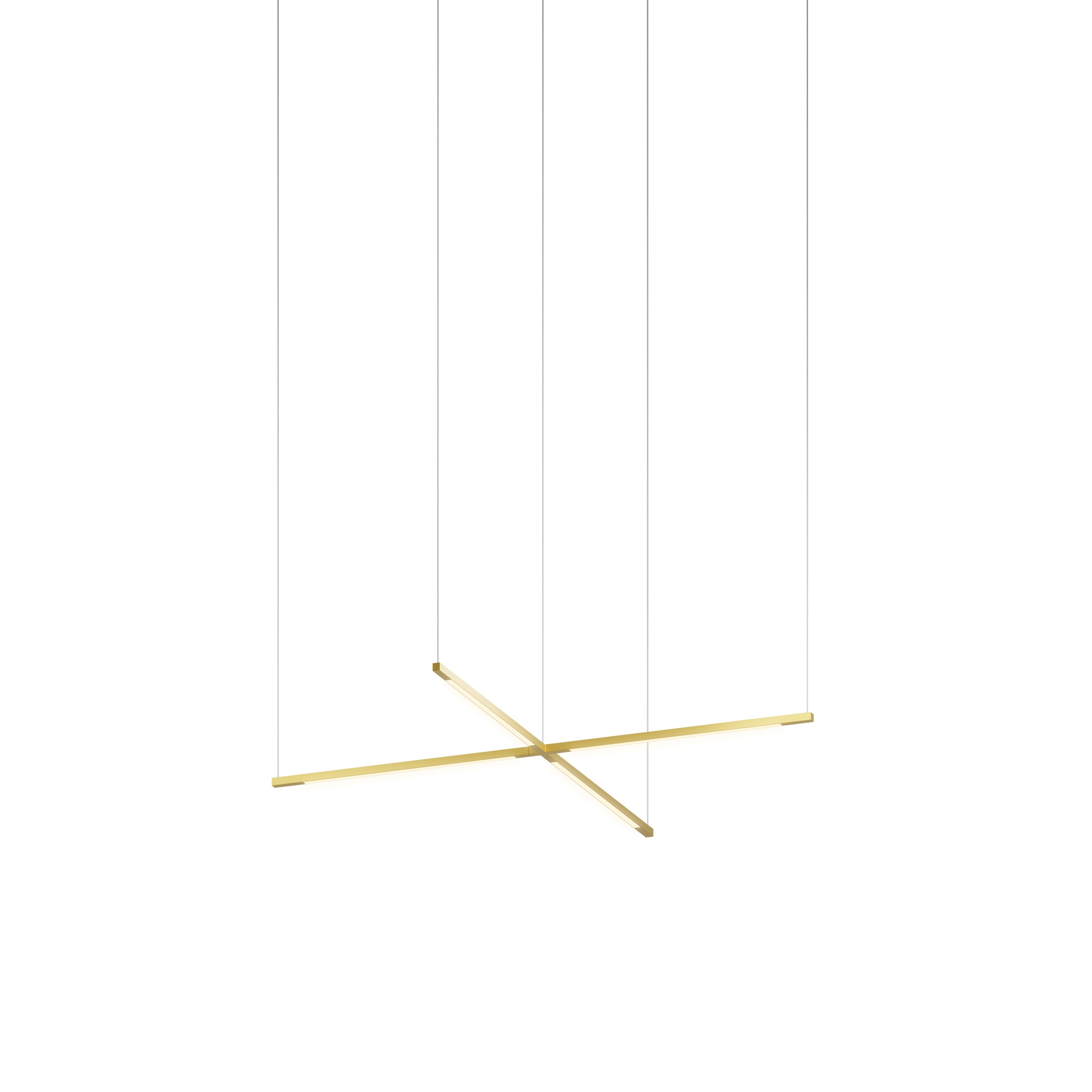 Mostra il prodotto Z-Bar Pendant Small Cross, Gold (16" light bars) del produttore Koncept
