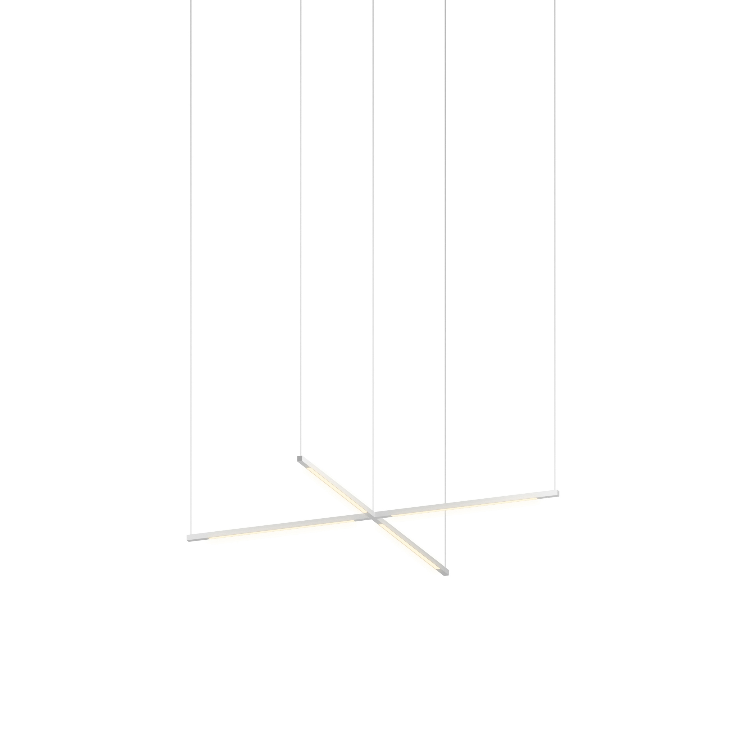 Z-Bar Pendant Small Cross, Silver (16" light bars)