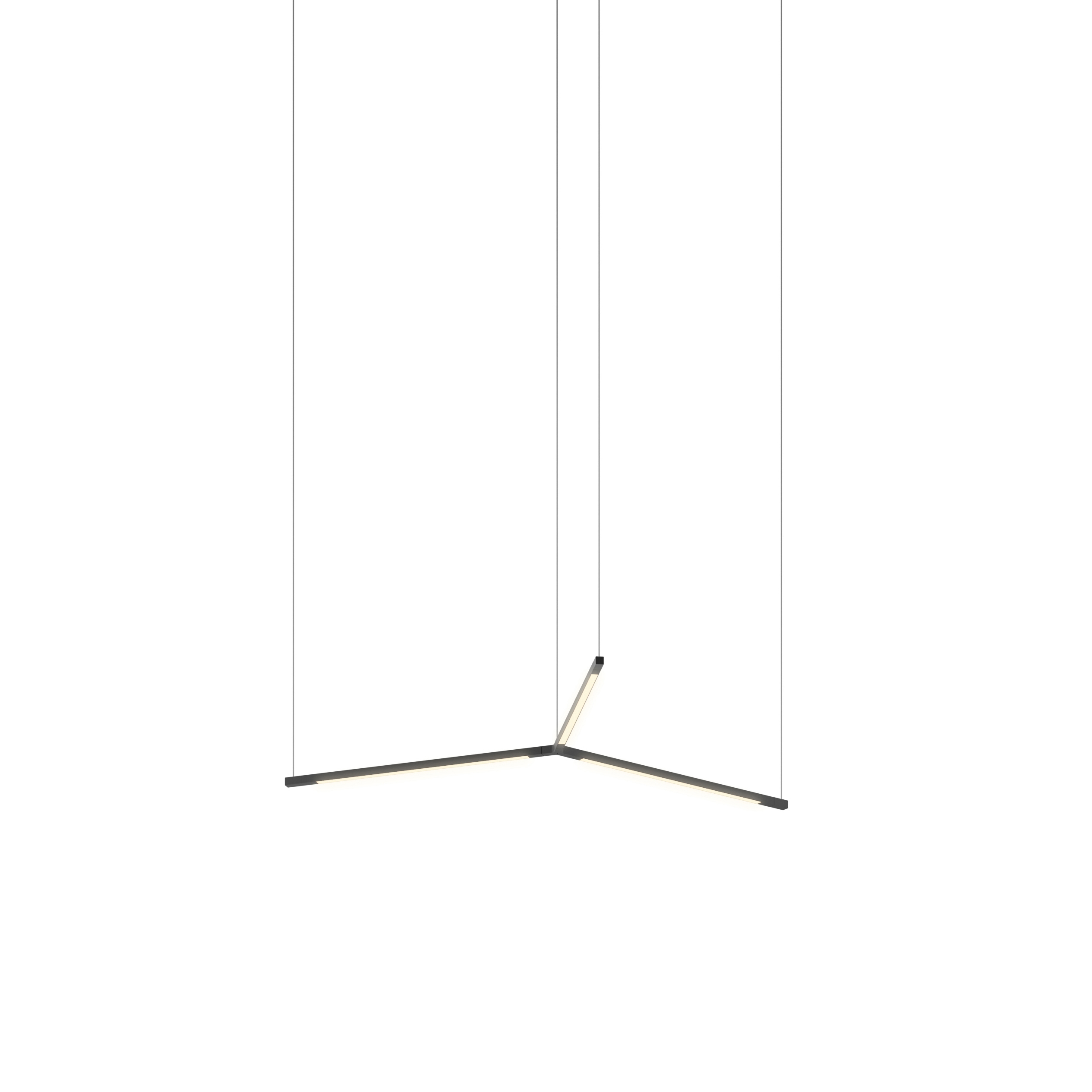 Z-Bar Pendant Small Trio, Matte Black (16" light bars)