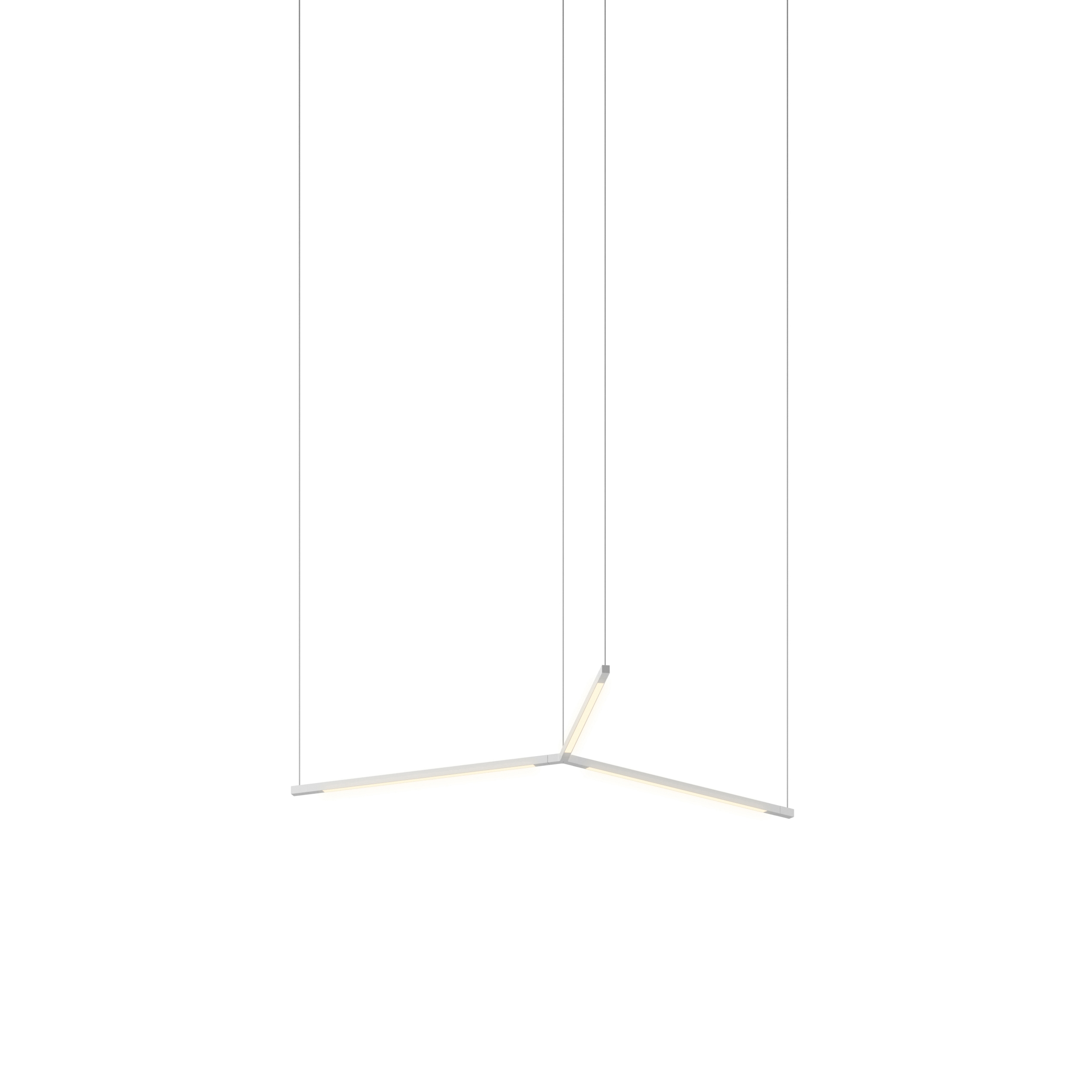 Z-Bar Pendant Small Trio, Silver (16" light bars)