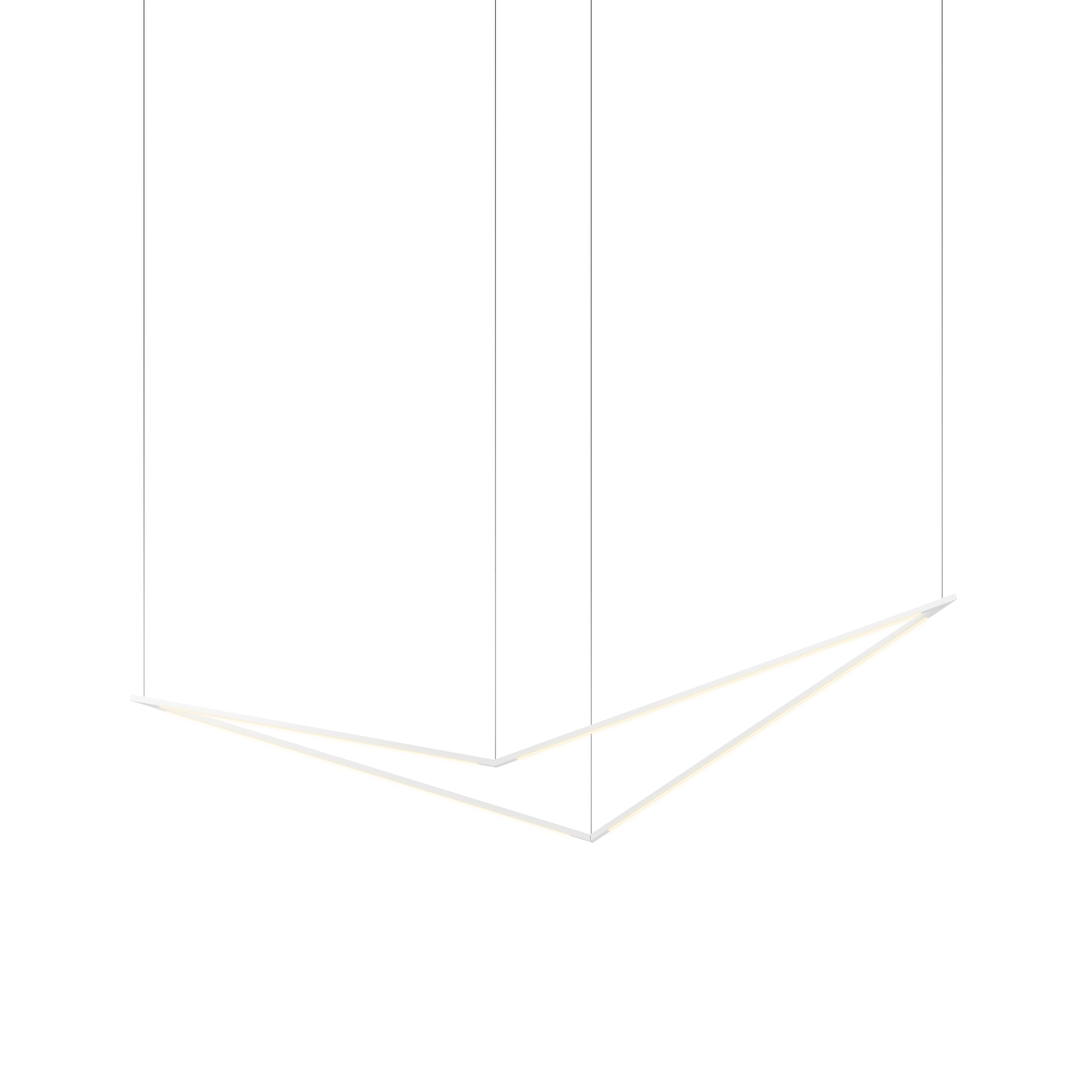 Z-Bar Pendant 36", Bird, Matte White, Canopy