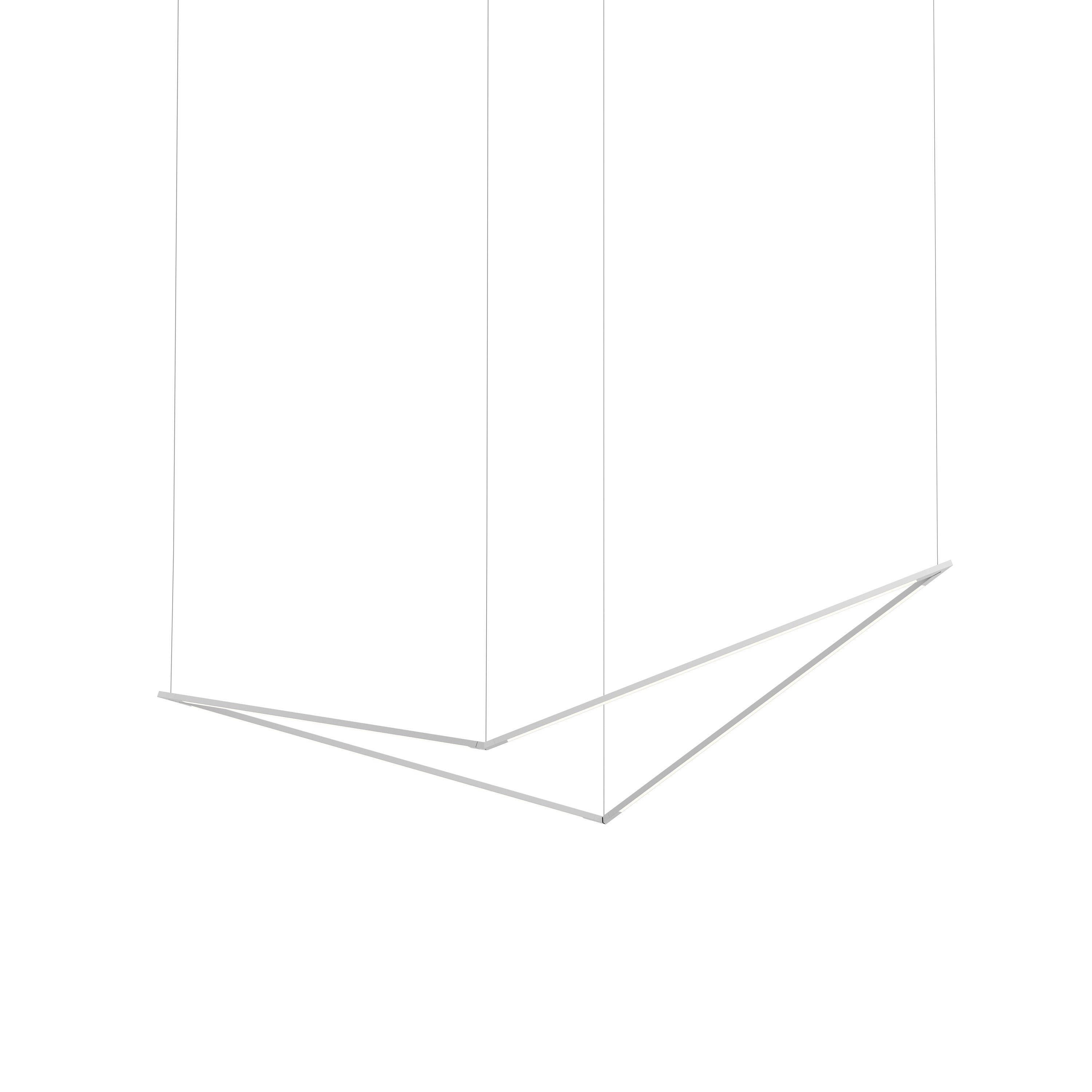 Z-Bar Pendant 36", Bird, Silver, Canopy