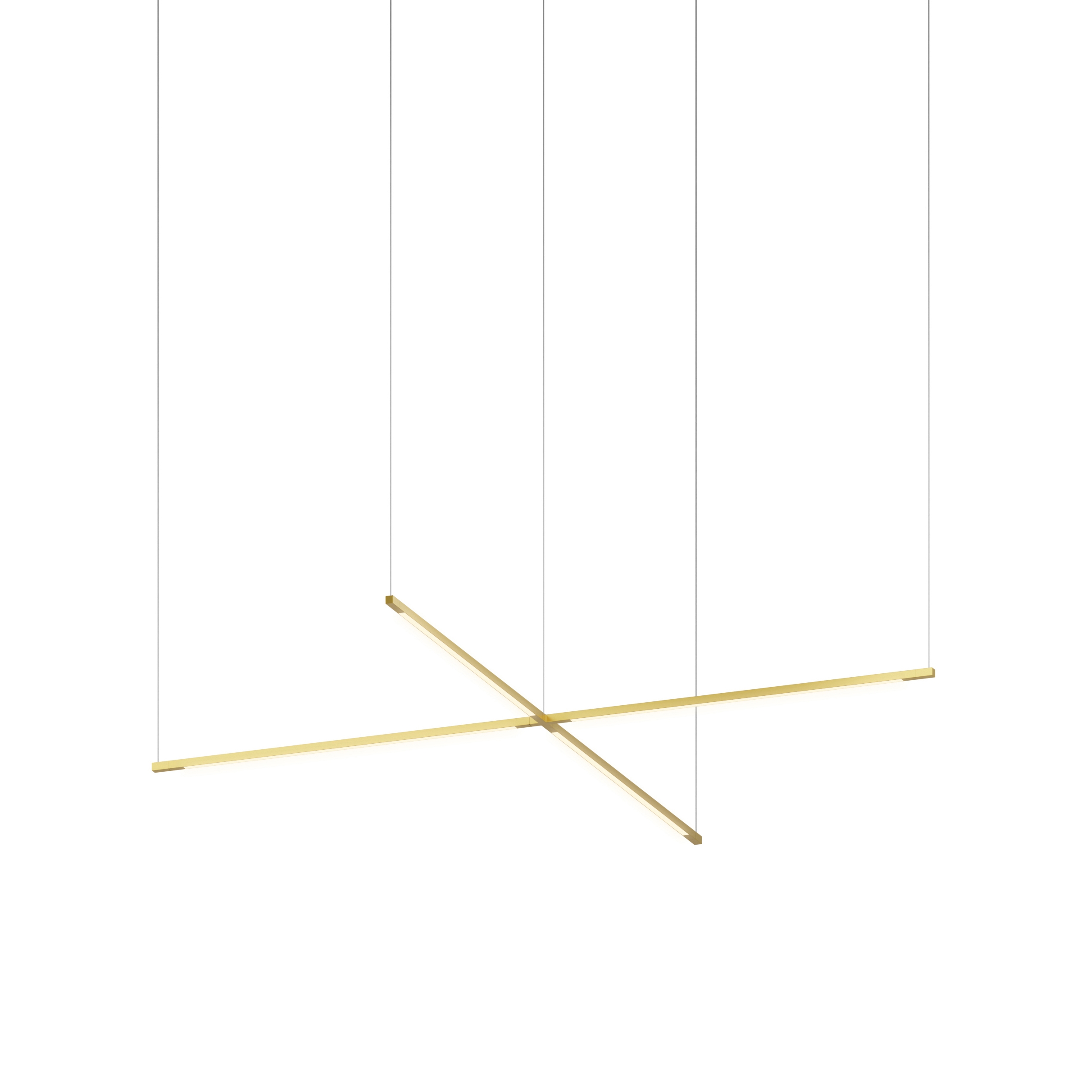 Mostra il prodotto Z-Bar Pendant Medium Cross, Gold (24" light bars) del produttore Koncept