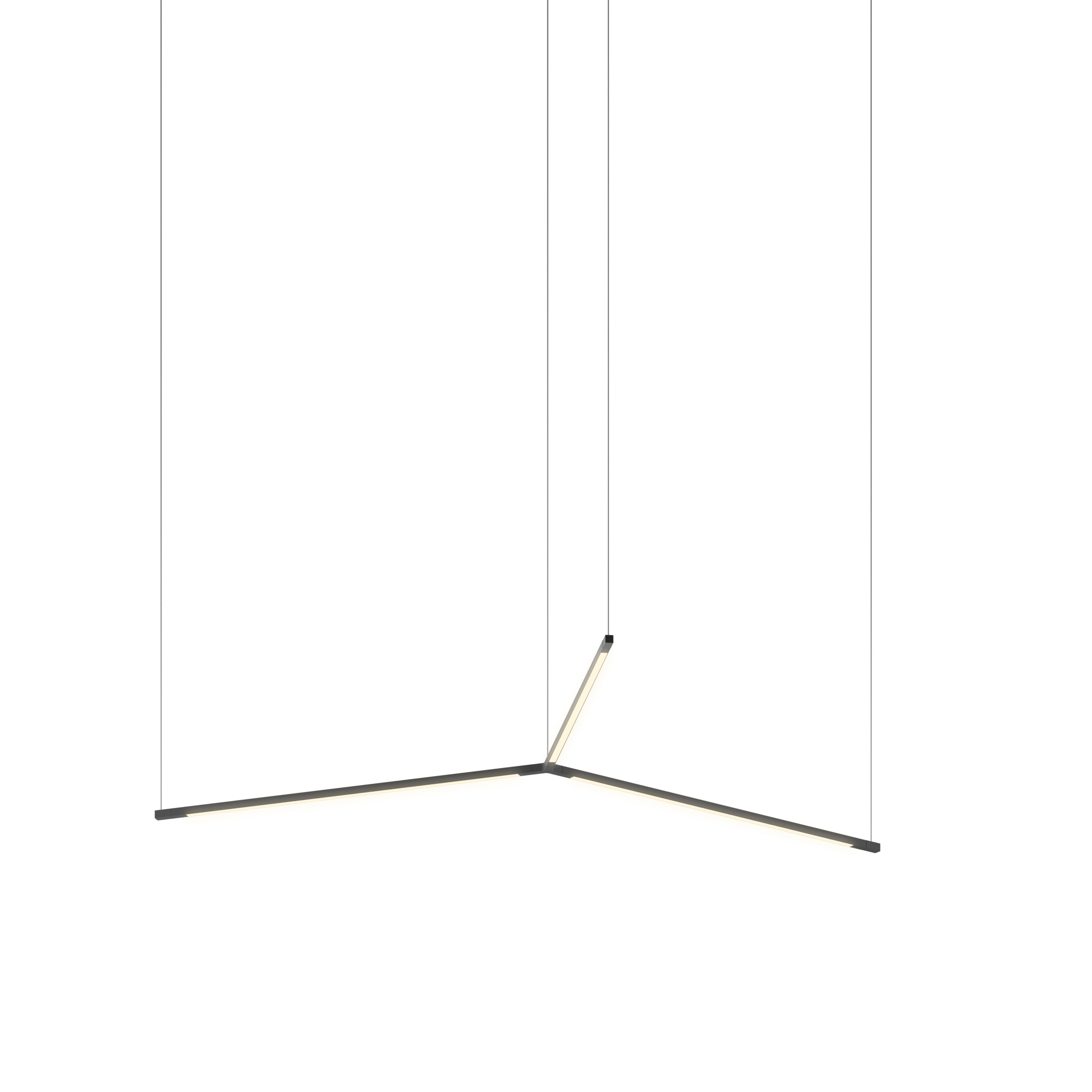 Z-Bar Pendant Medium Trio, Matte Black (24" light bars)