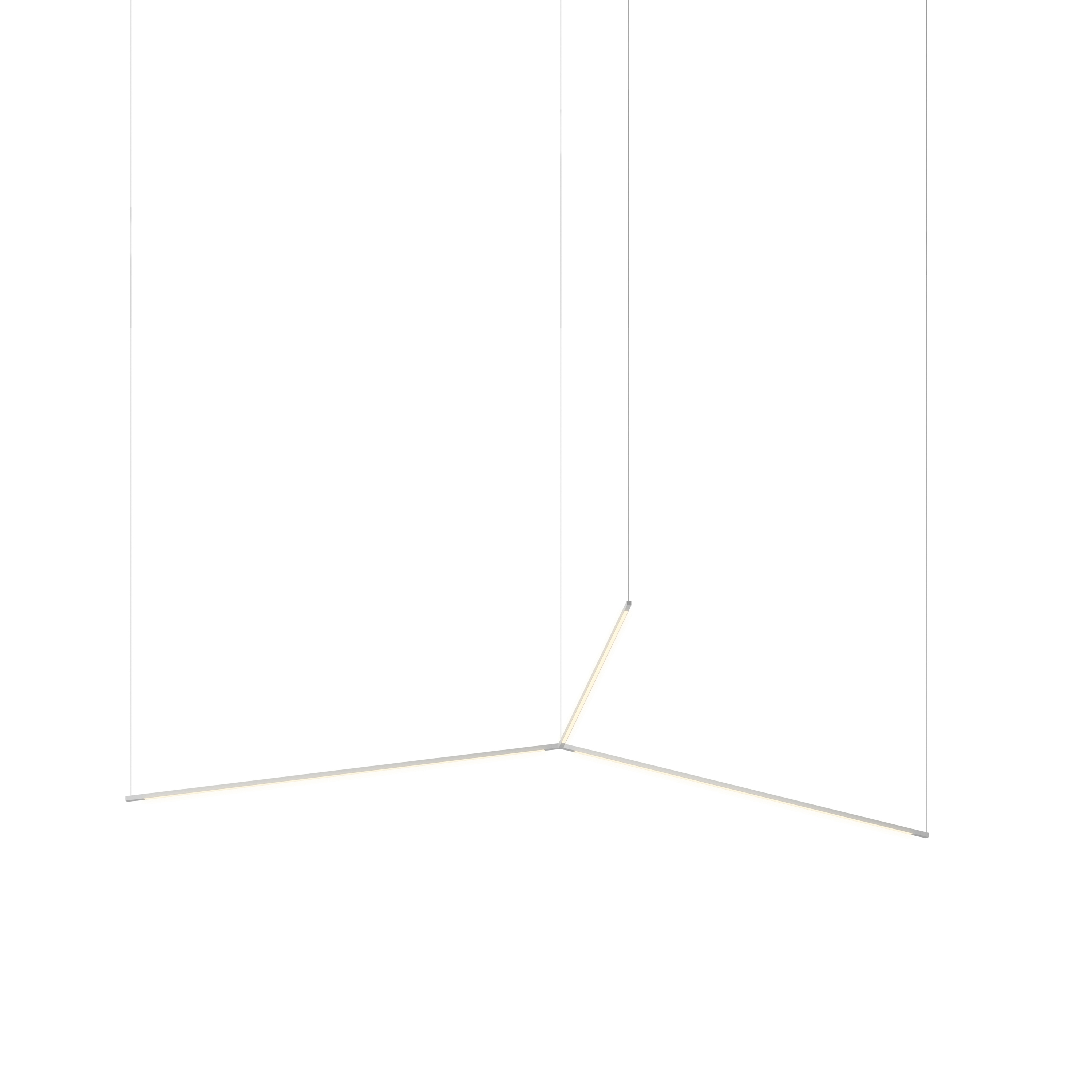 Z-Bar Pendant Medium Trio, Silver (24" light bars)