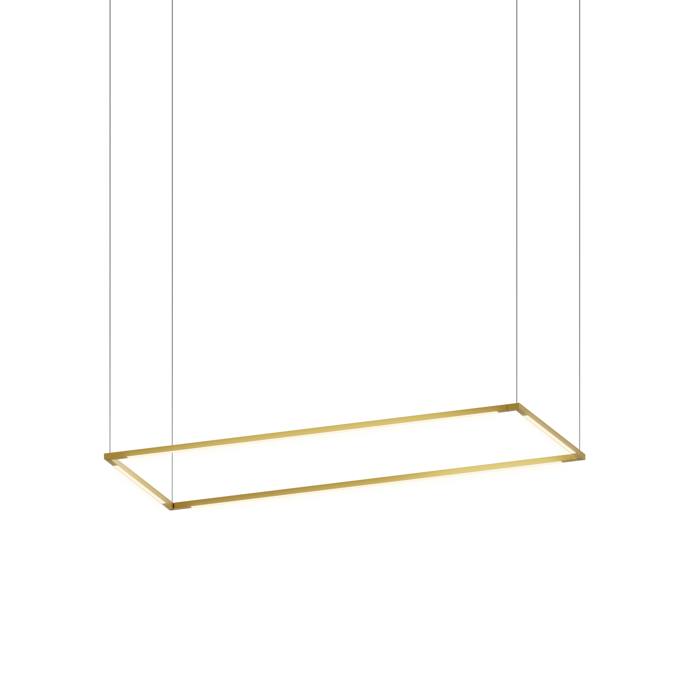 Mostra il prodotto Z-Bar Pendant Medium Rectangle, Gold (12"/36" light bars) del produttore Koncept