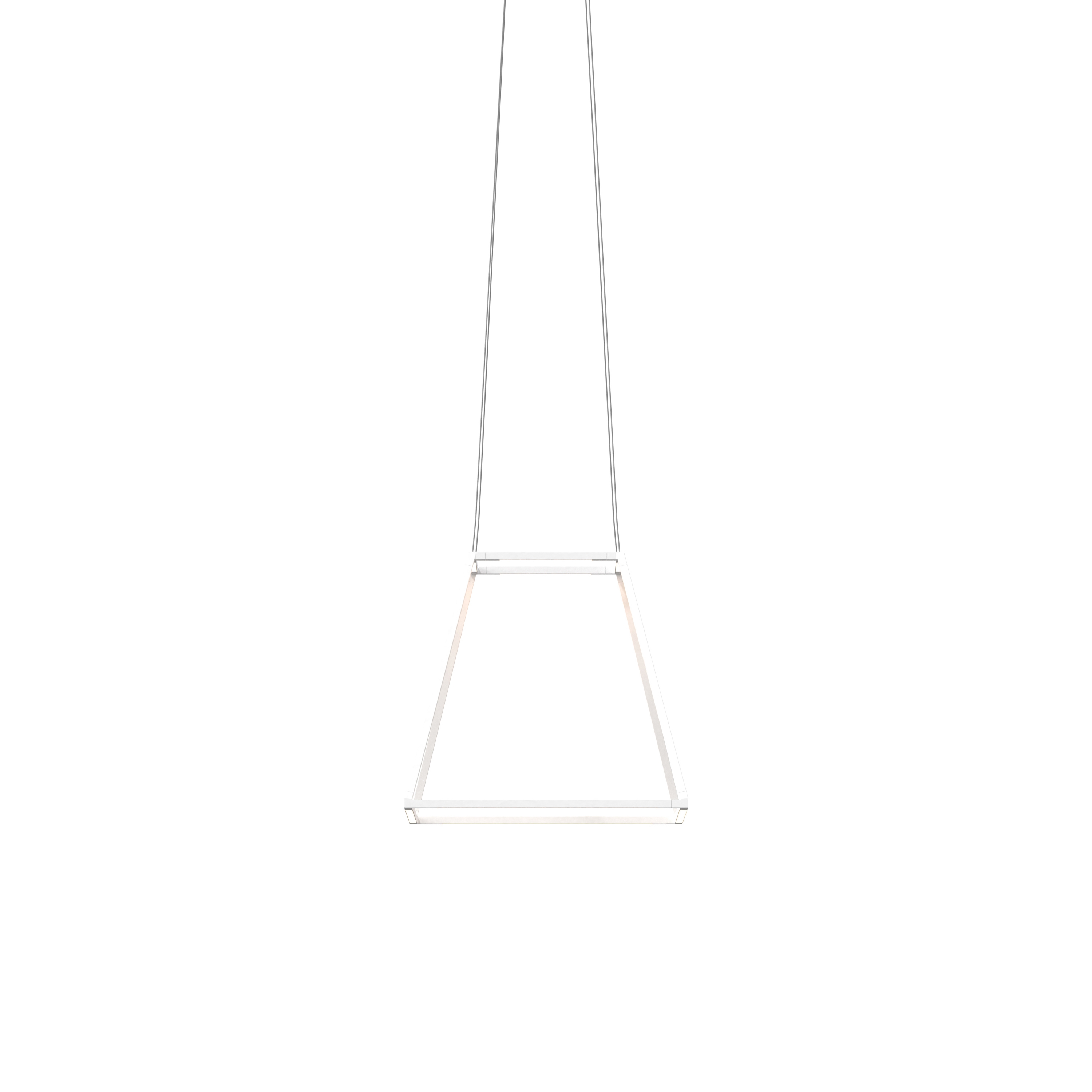 Z-Bar Pendant Rise Rectangle - White 16"